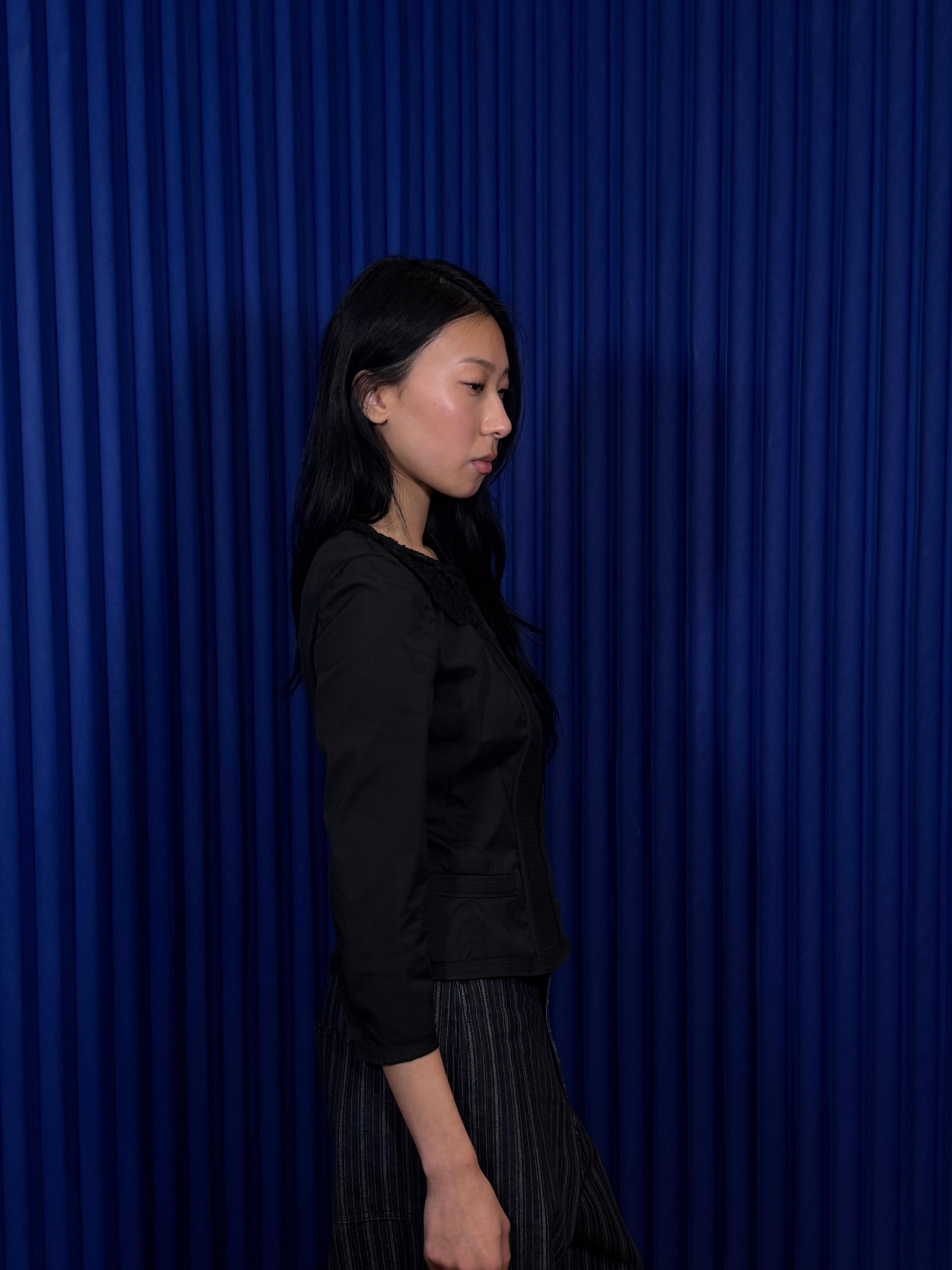 2000s Prada Cotton Blend Lace Jacket ‘Black’