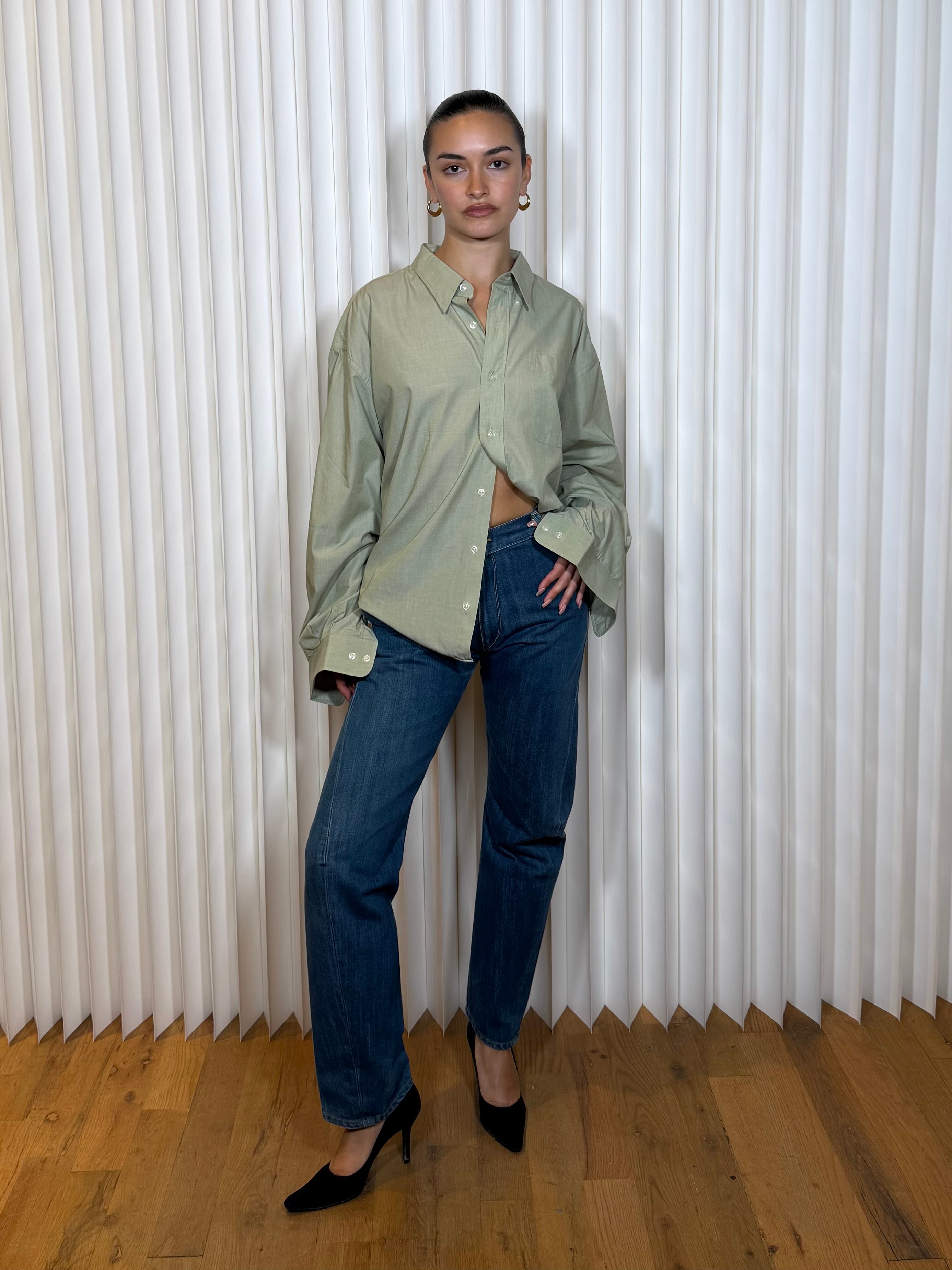 Frida Reworked Button Up ‘Light Green’