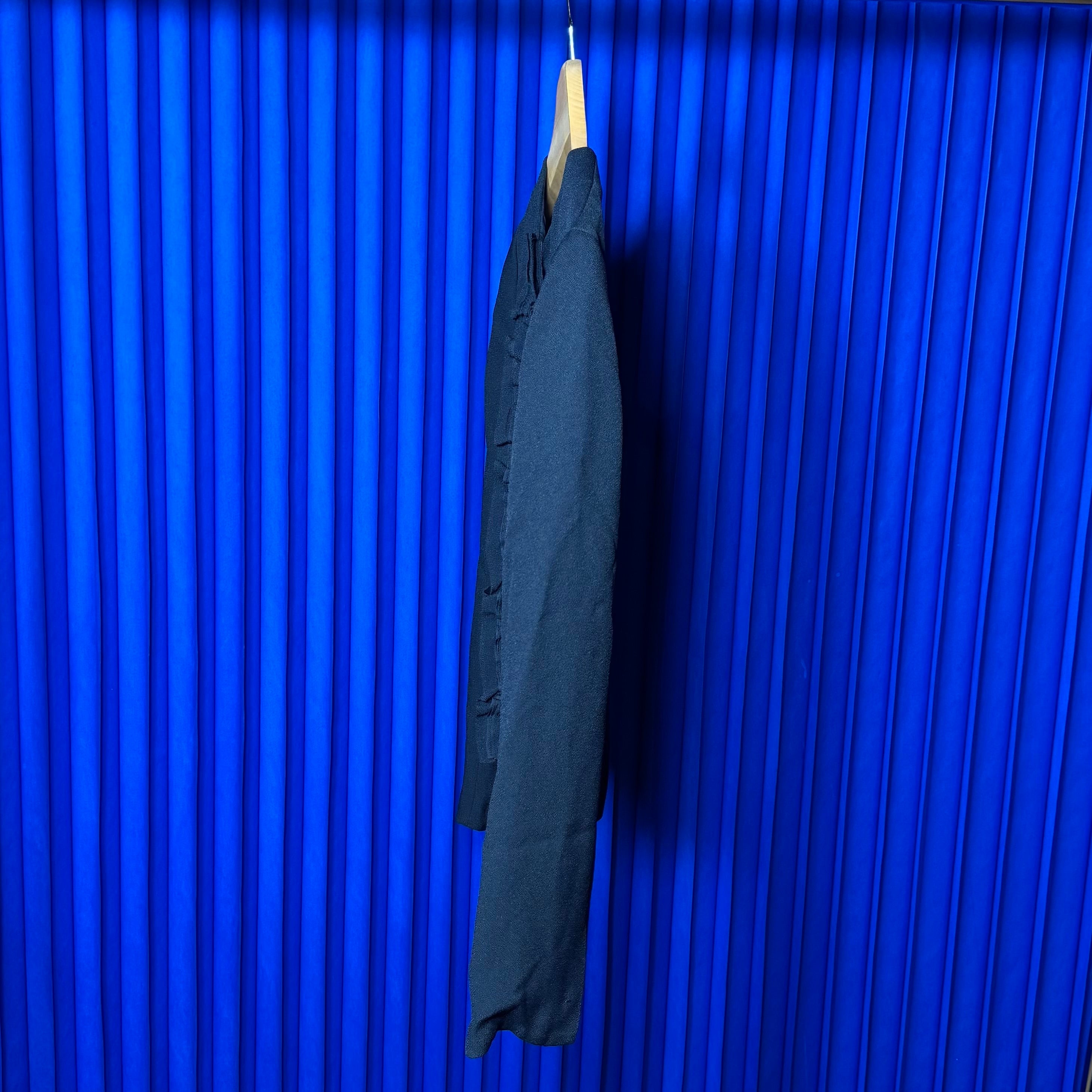 PRADA ROUND NECK RUFFLE DETAIL JACKET