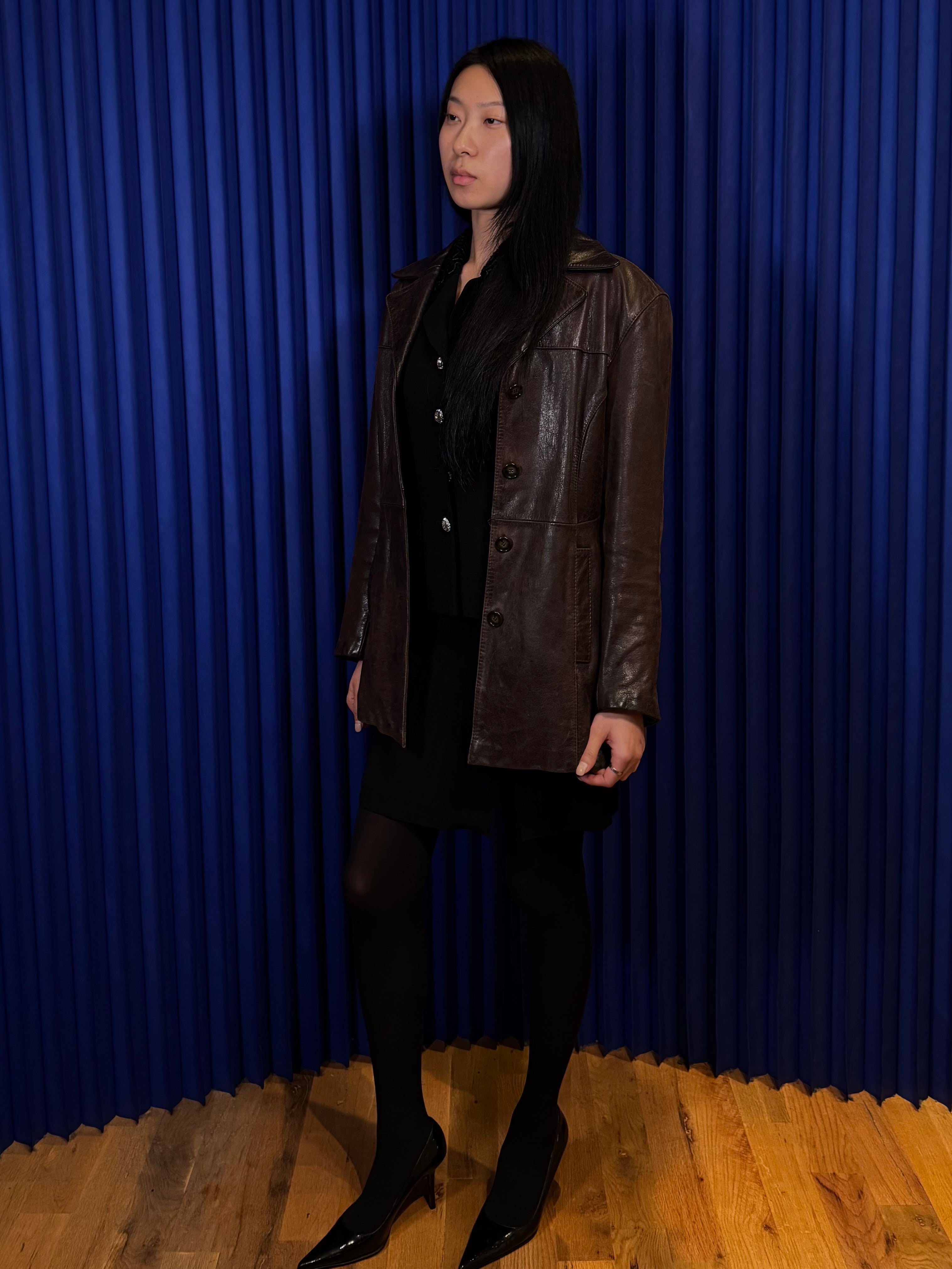 Girlfrienz Brown Leather Jacket