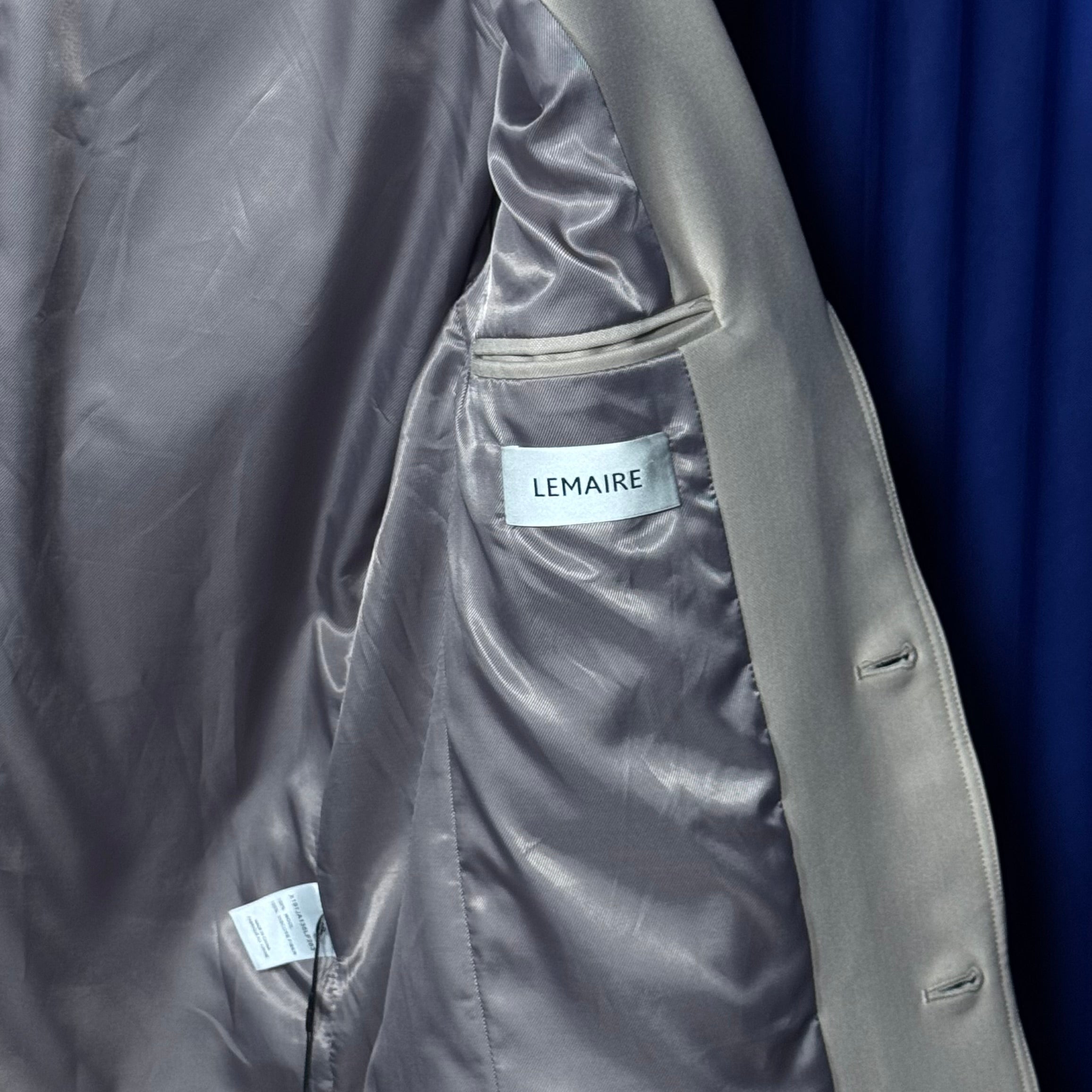 LEMAIRE ÉCRU OVERSIZED WOOL BLAZER