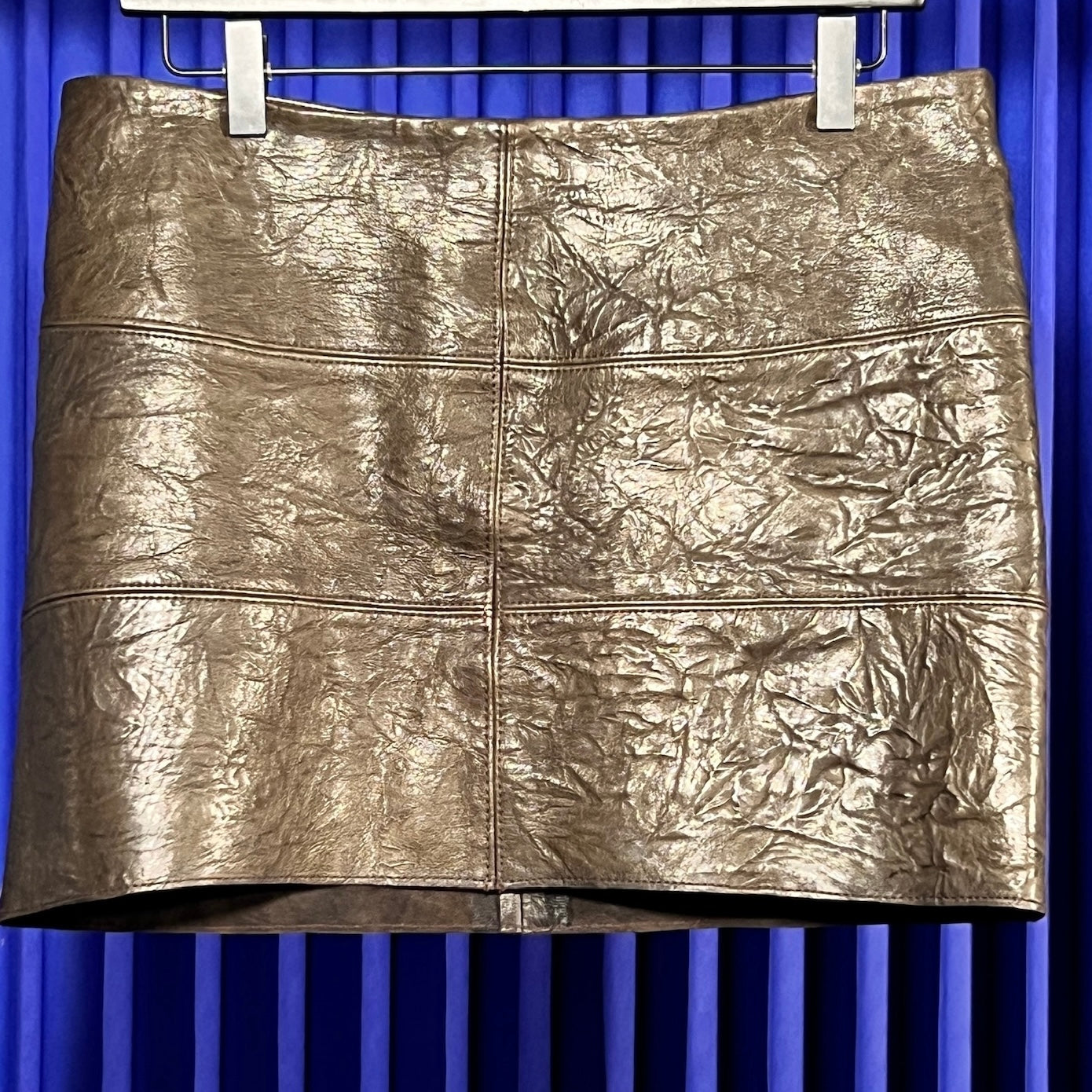BAILEY 44 BROWN LEATHER MINI SKIRT