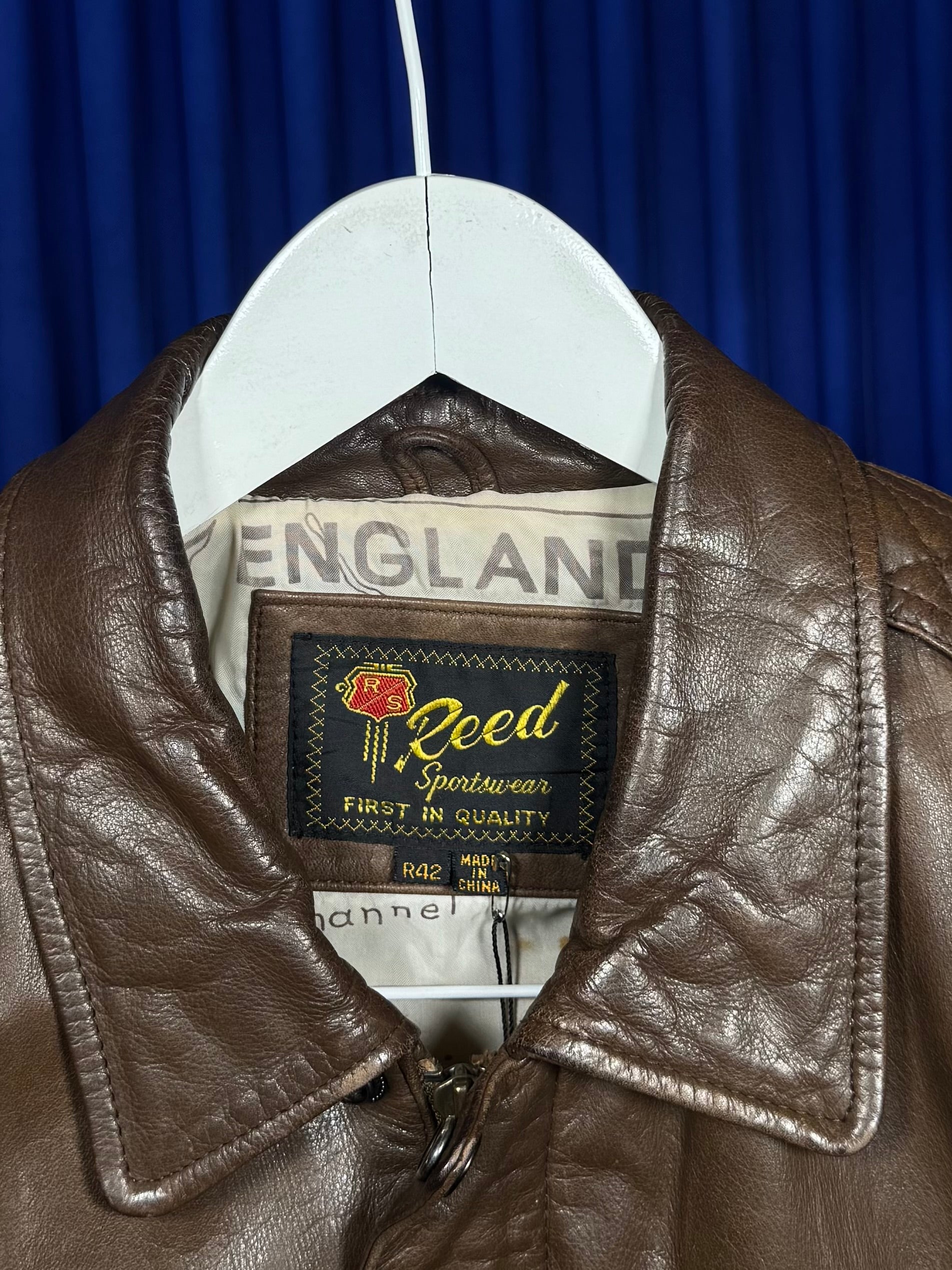 REED SPORTSWEAR LEATHER BOMBER JACKET