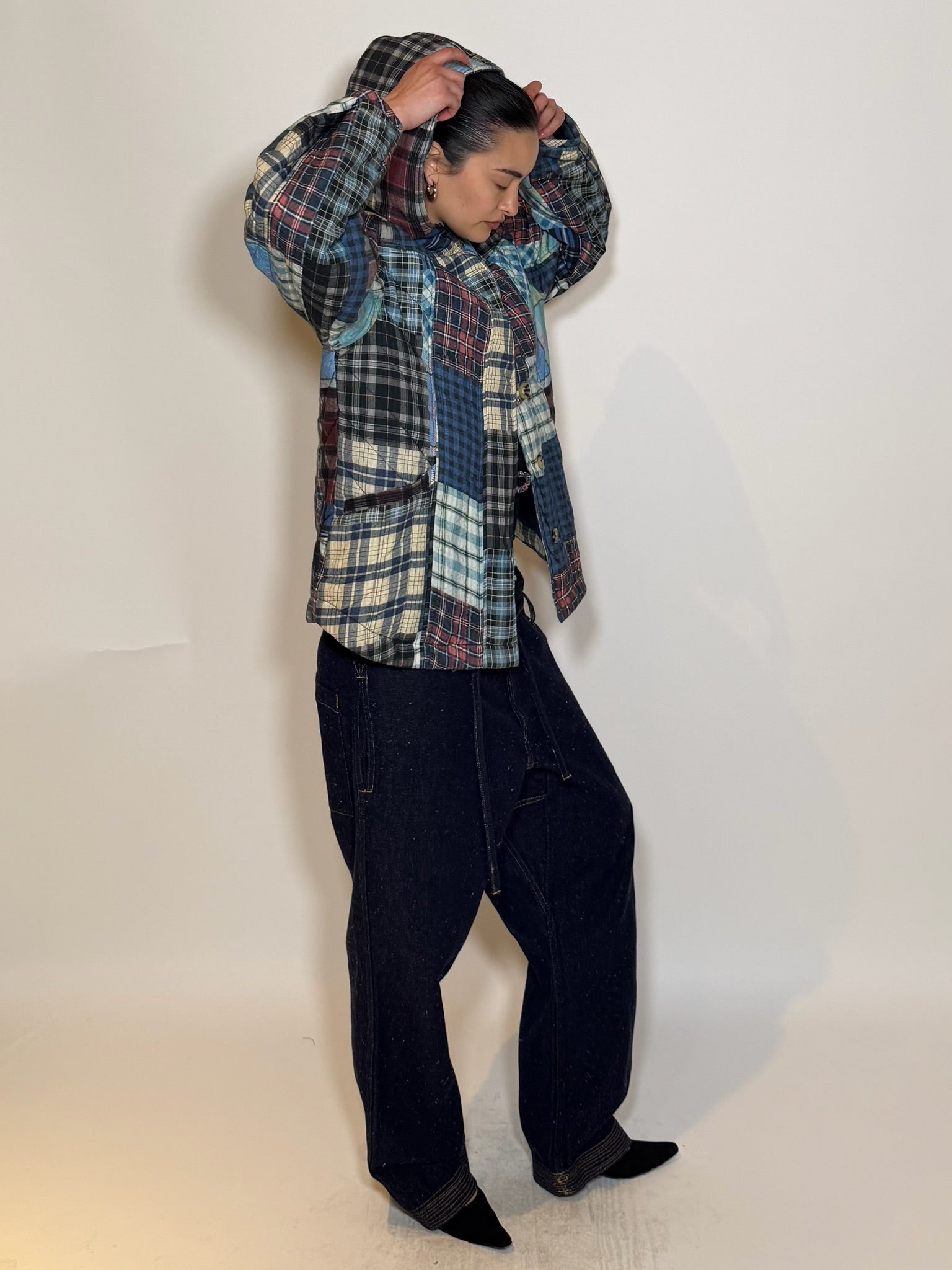 Damson Madder Megan Quilted Patchwork Jacket