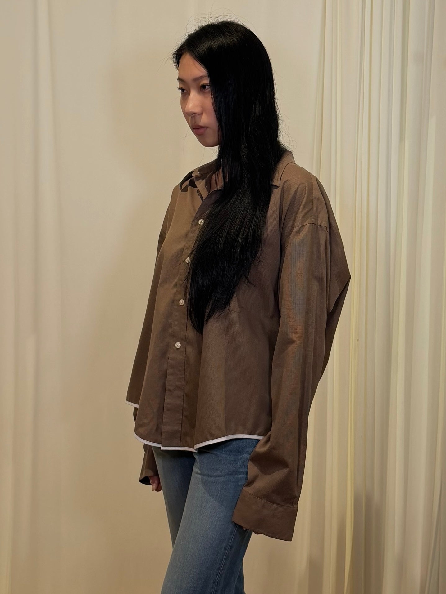 Frida Reworked Button Up ‘Light Brown’