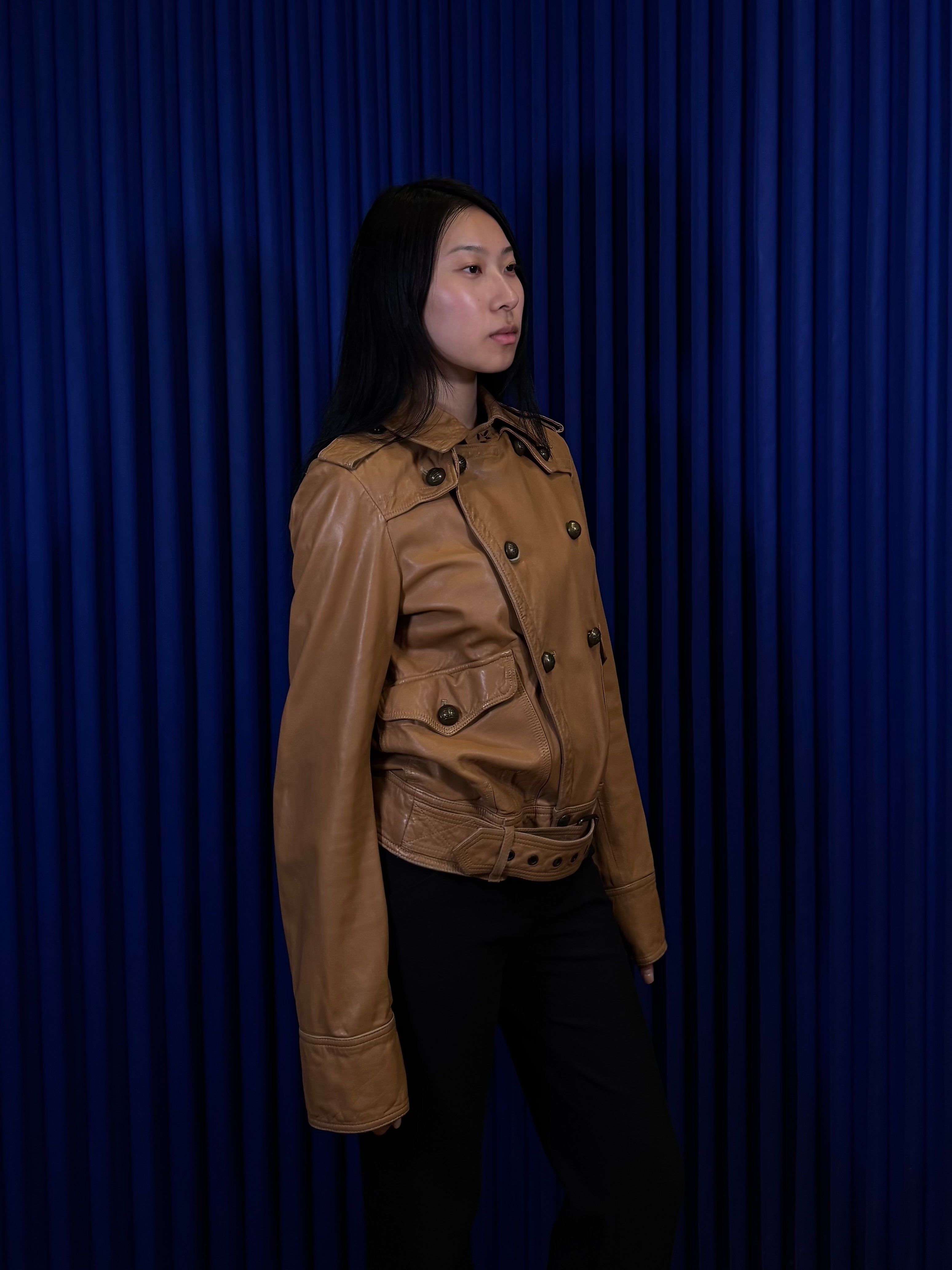 Diesel Double Breasted Leather Jacket