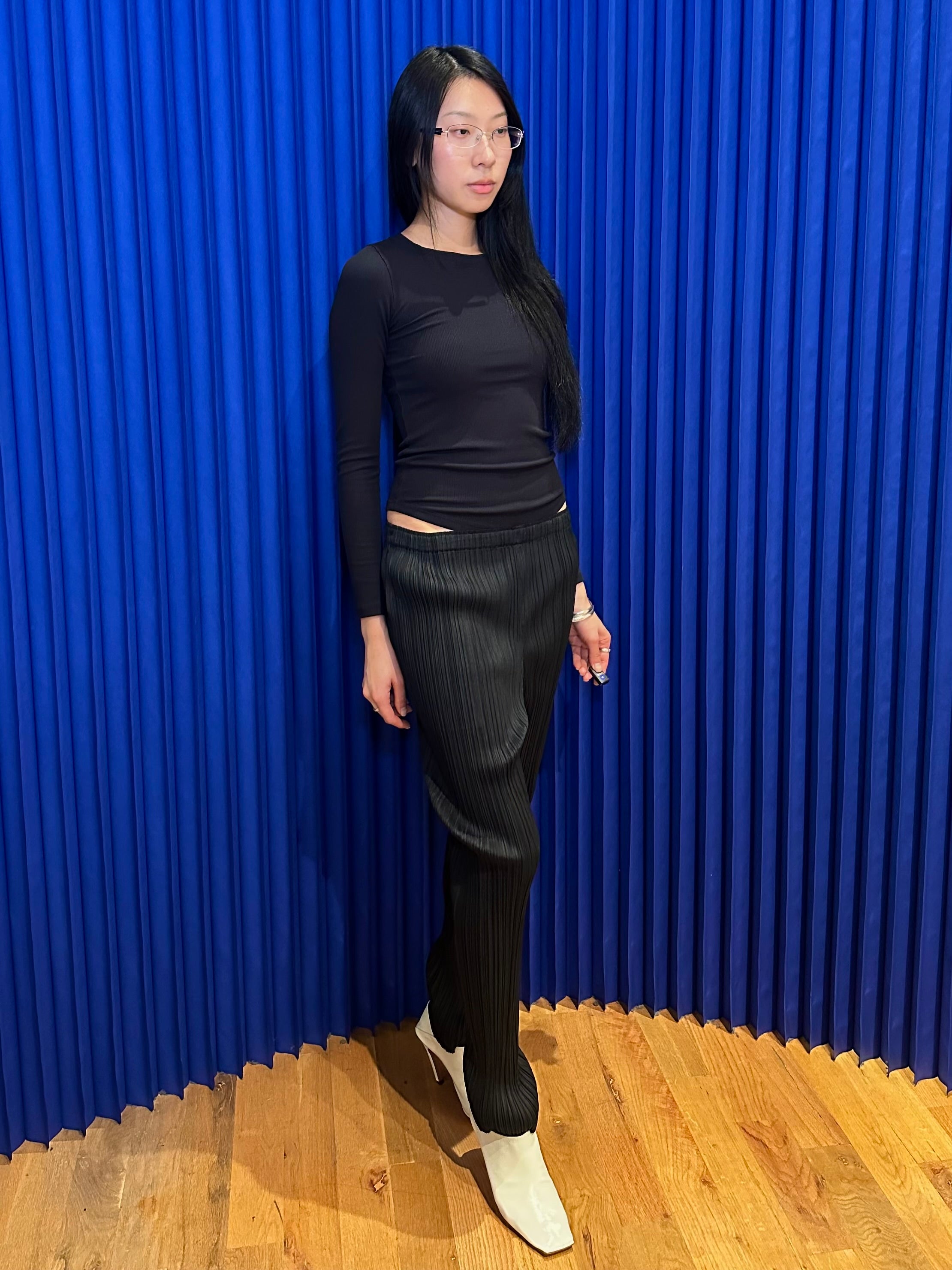 Black Pleats Please Pants