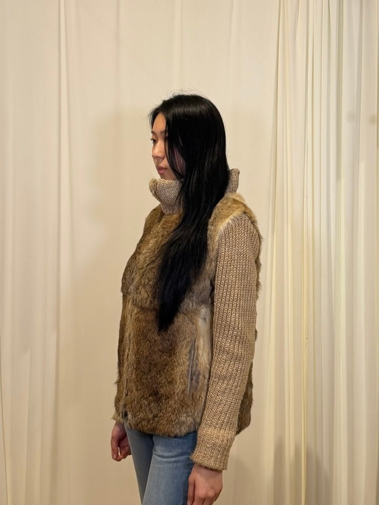 Grollmans Knitted Fur Cardigan