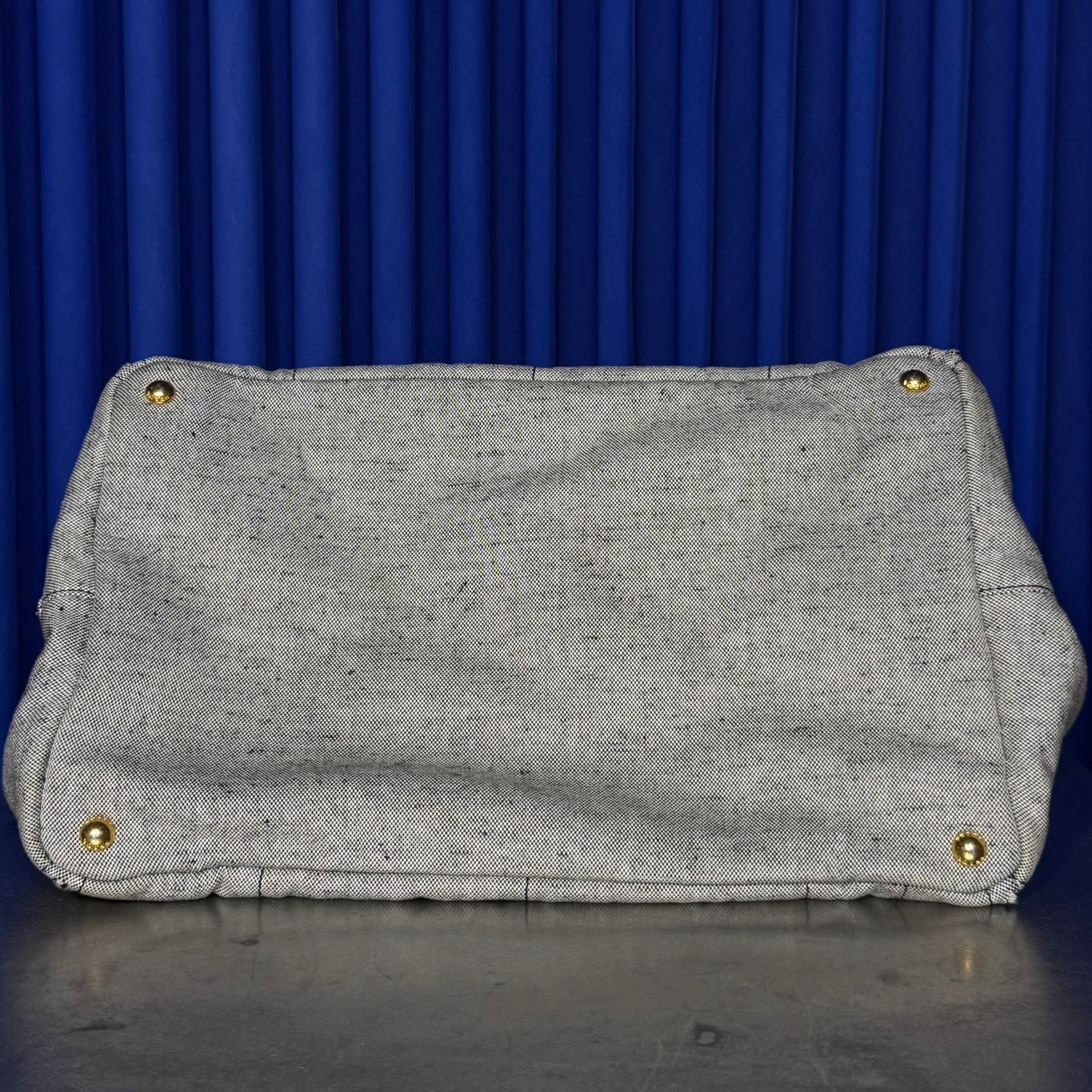 PRADA CANAPA DENIM TOTE BAG