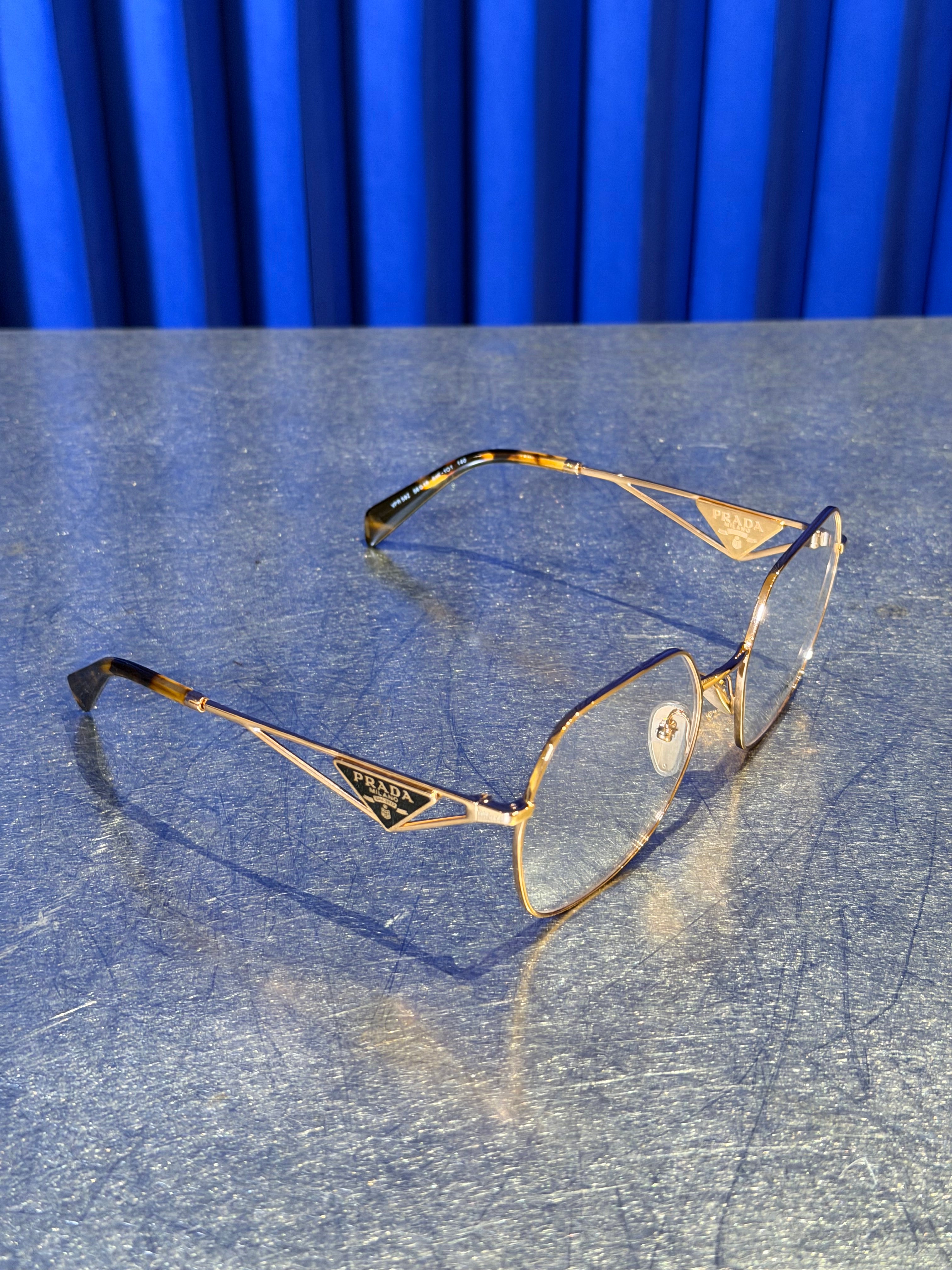 PRADA PR C12V MARBLE GREY EYEGLASSES (No Case)