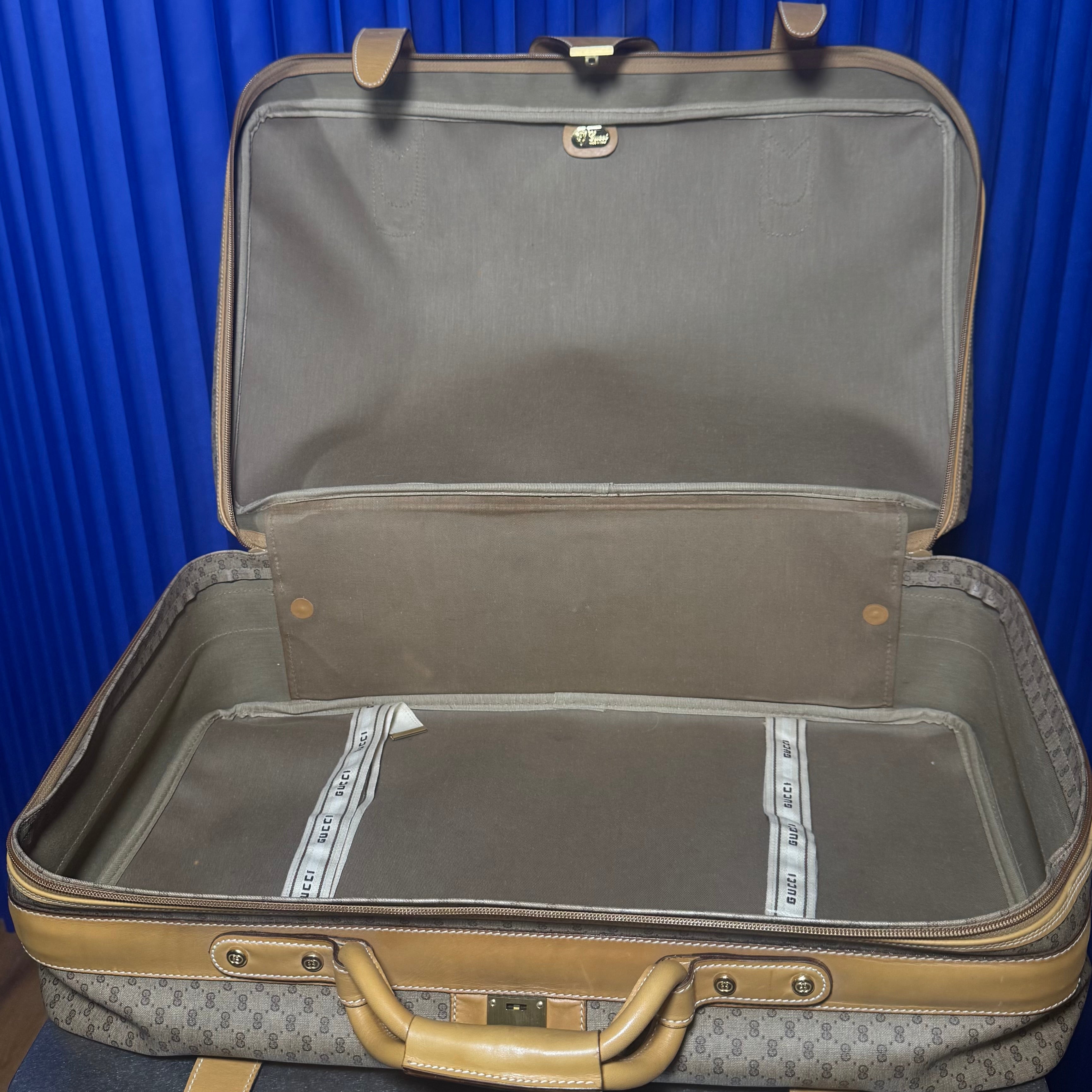 70S GUCCI MICRO GG MONOGRAM WEEKENDER BAG