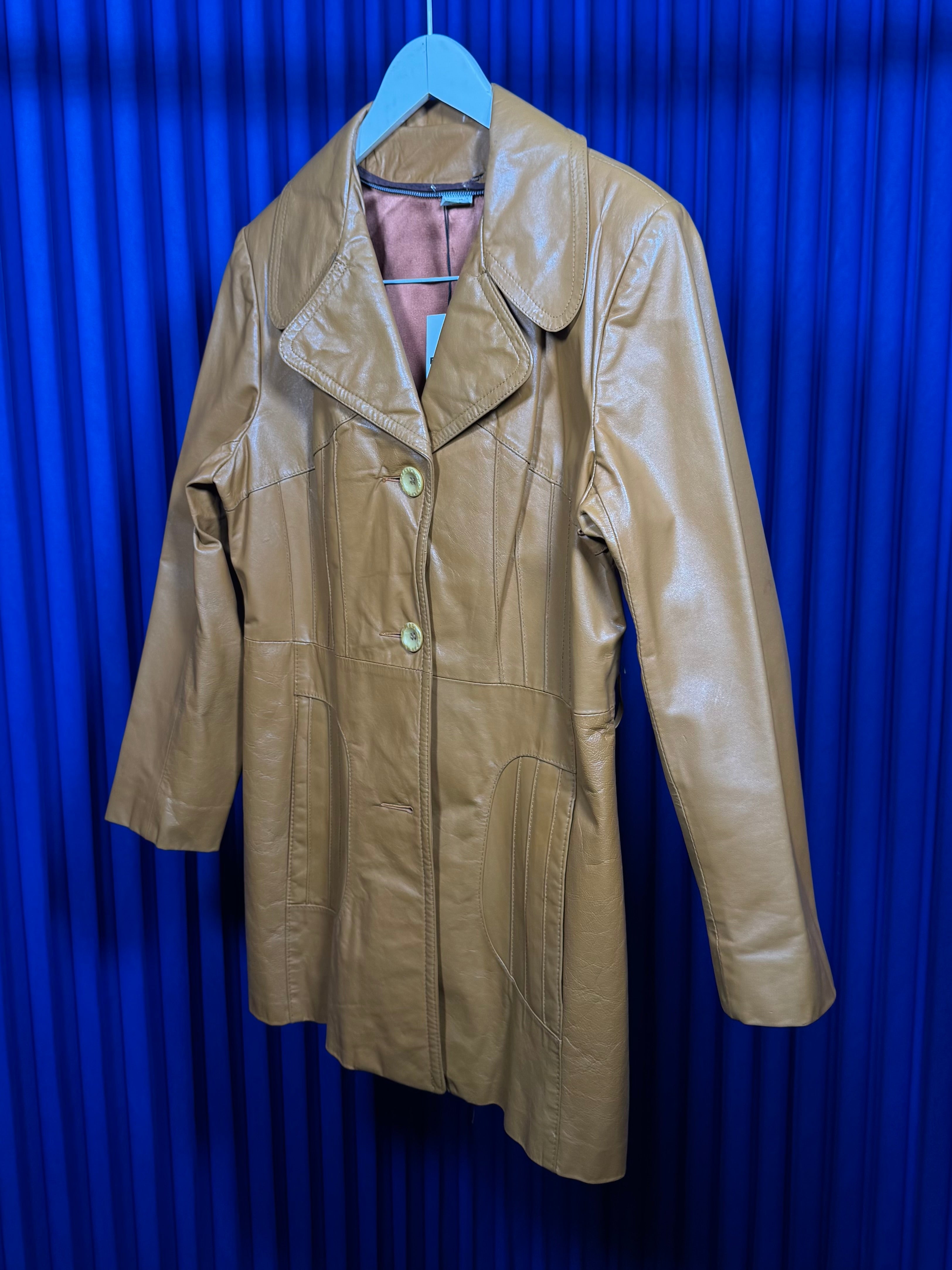 CAMEL LEATHER JACKET