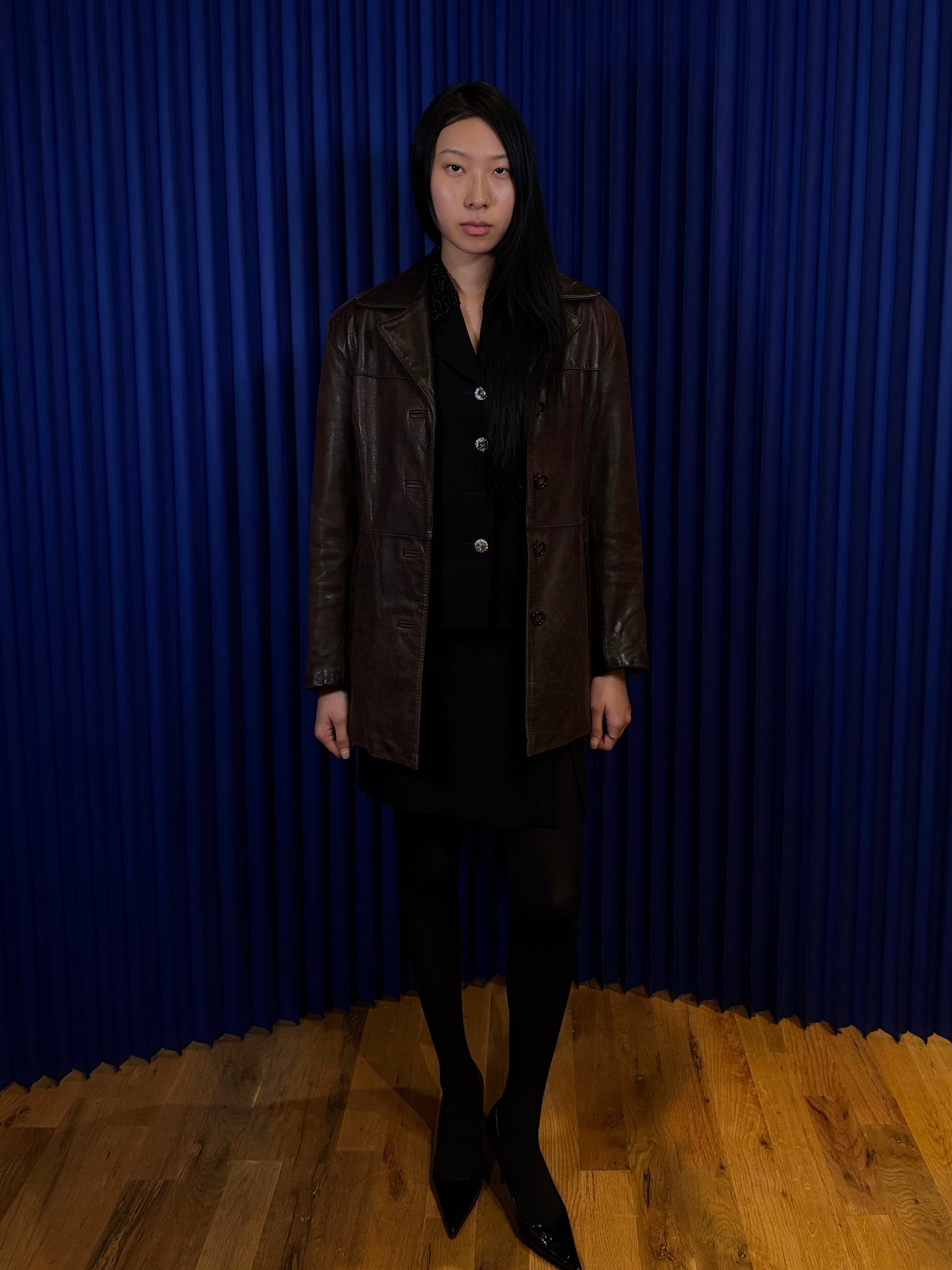 Girlfrienz Brown Leather Jacket