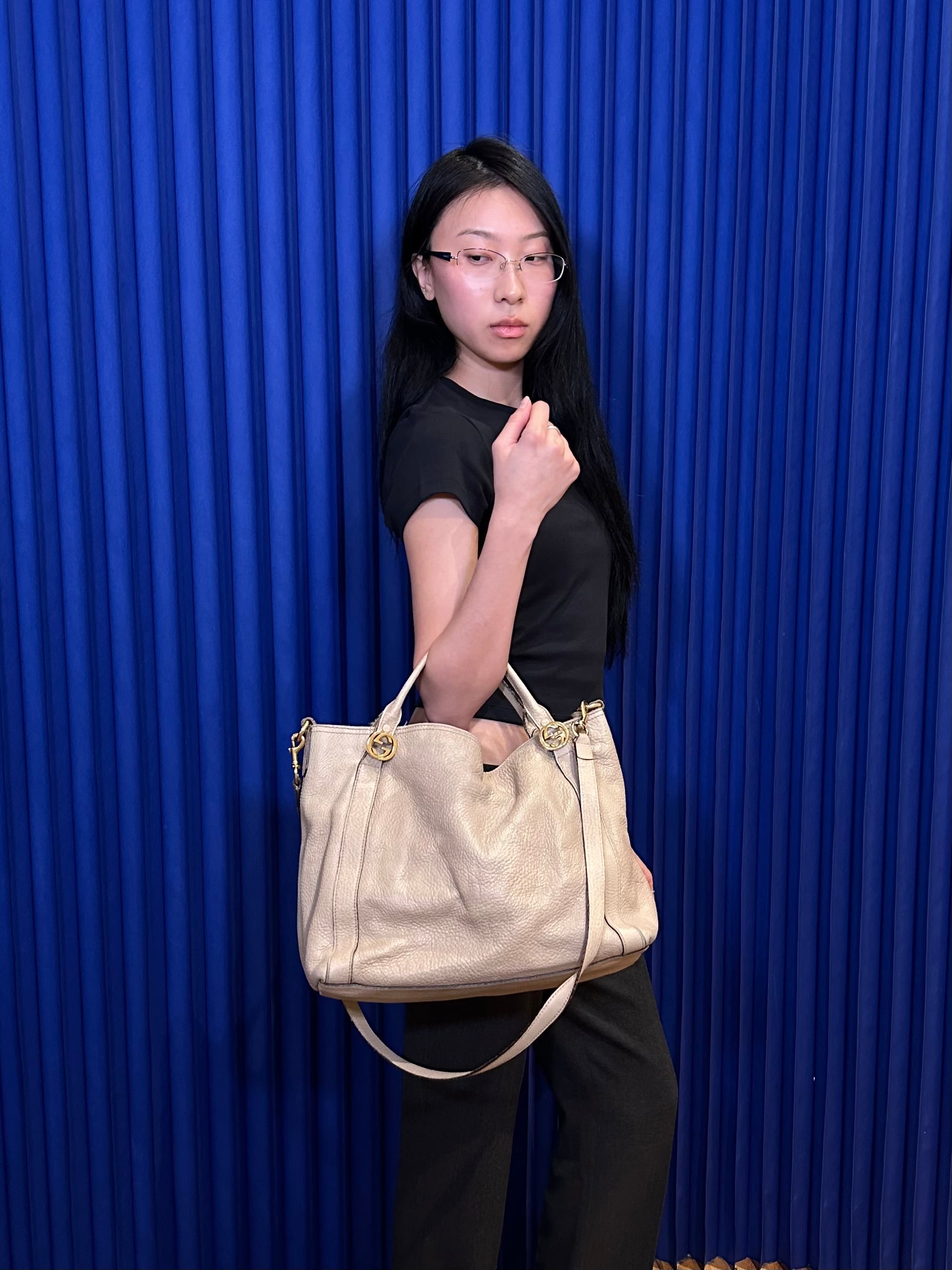 Gucci Miss GG Convertible Tote Leather