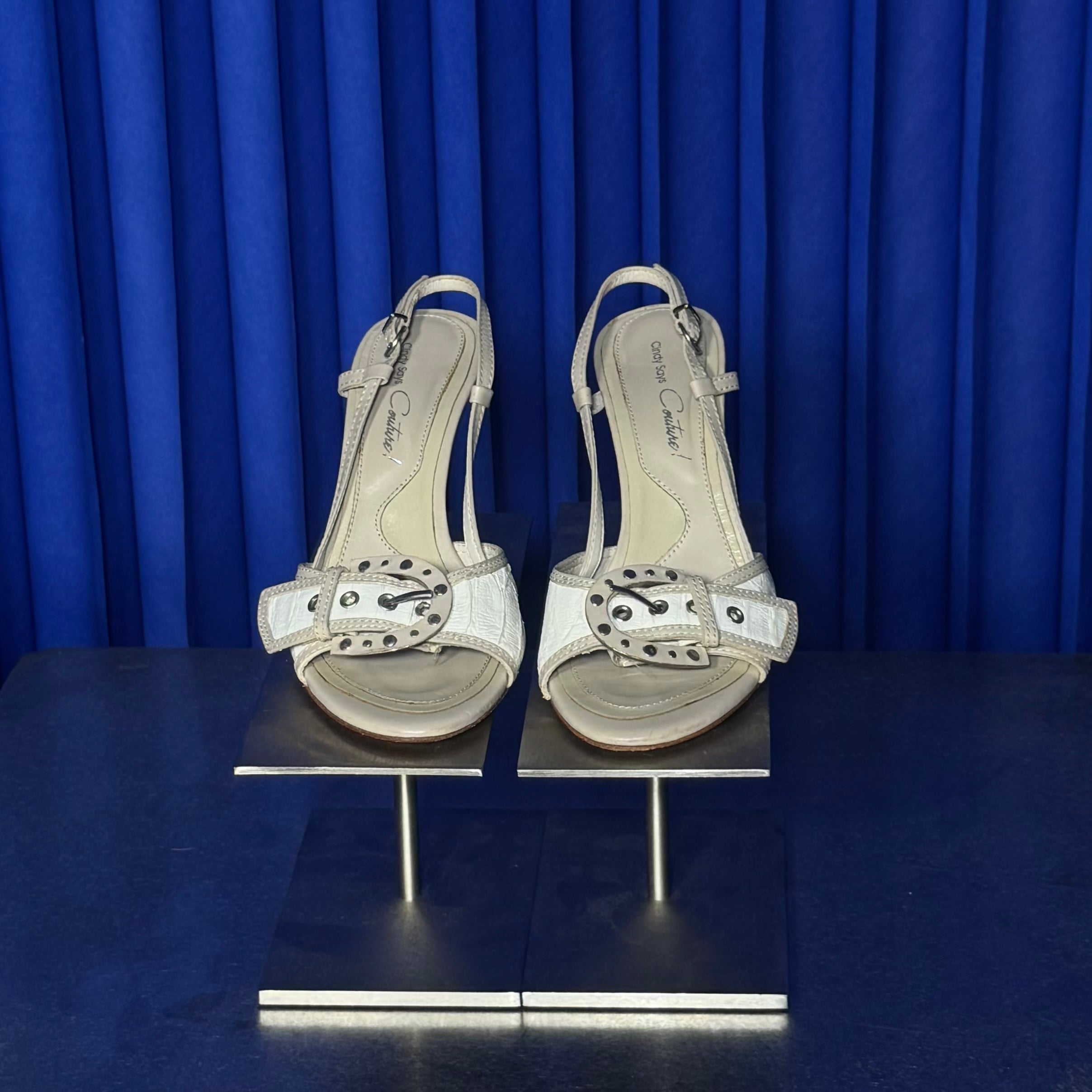 CINDY SAYS COUTURE BUCKLES HEELS