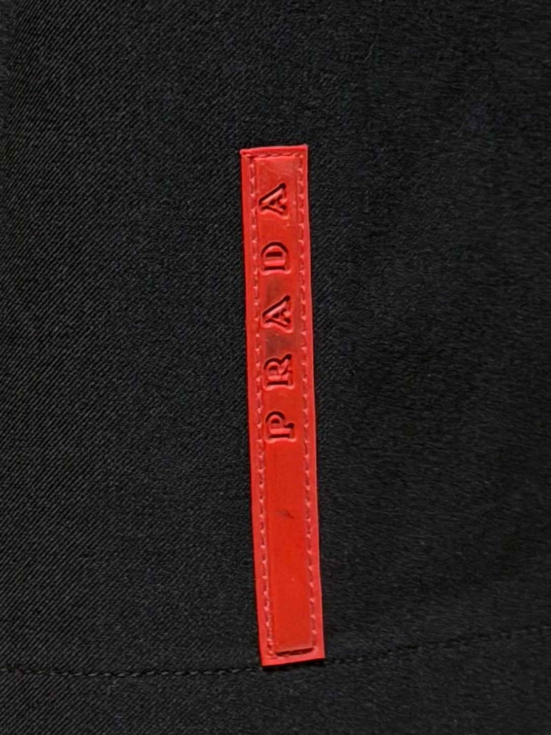 00s Prada Linea Rossa pocket Nylon Midi Skirt