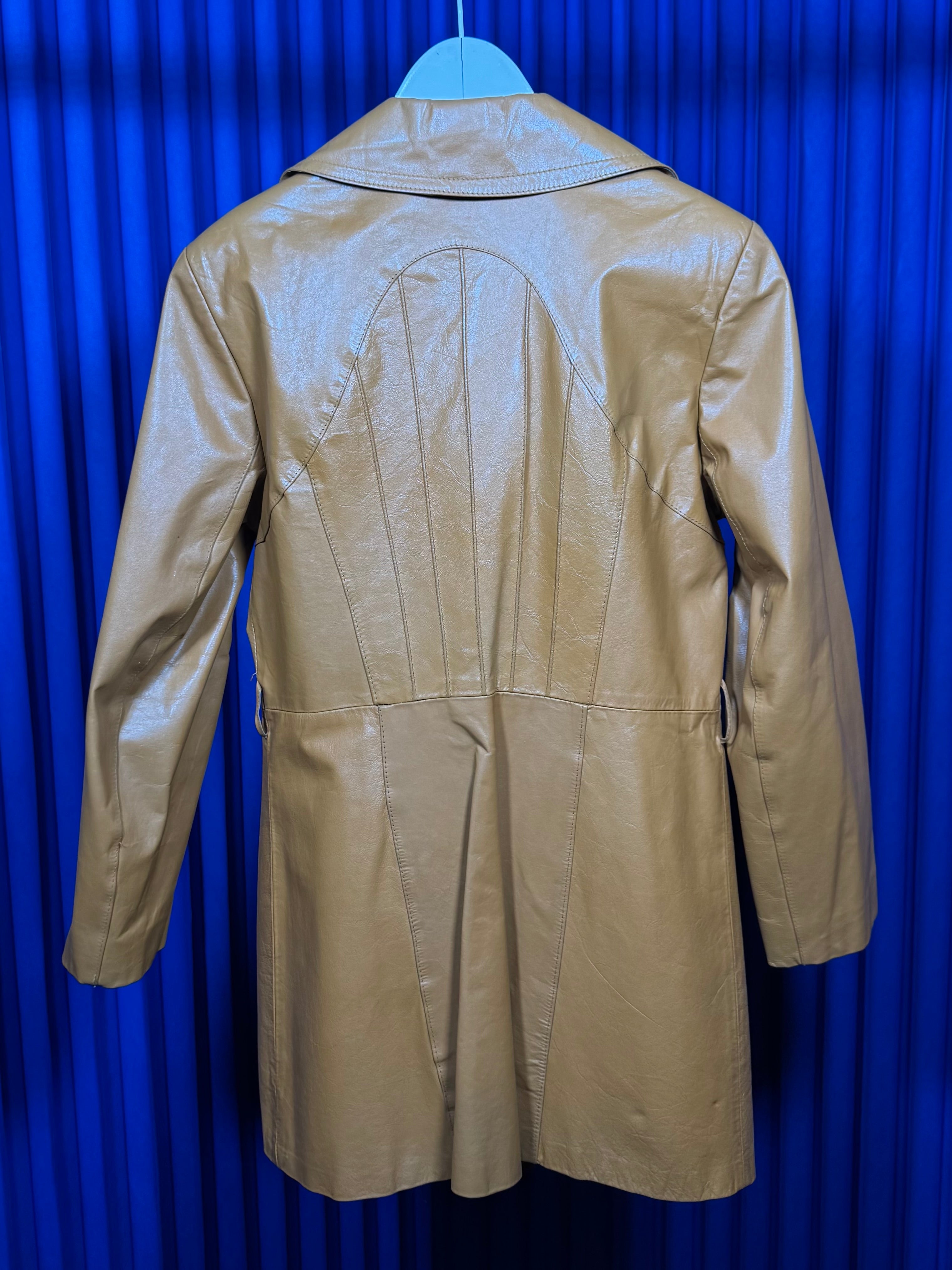 CAMEL LEATHER JACKET