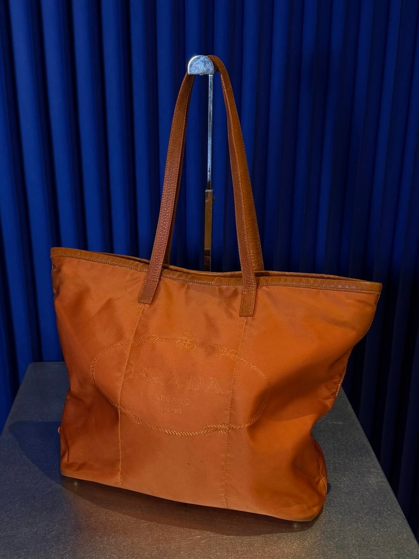PRADA TESSUTO NYLON CANAPA LOGO TOTE