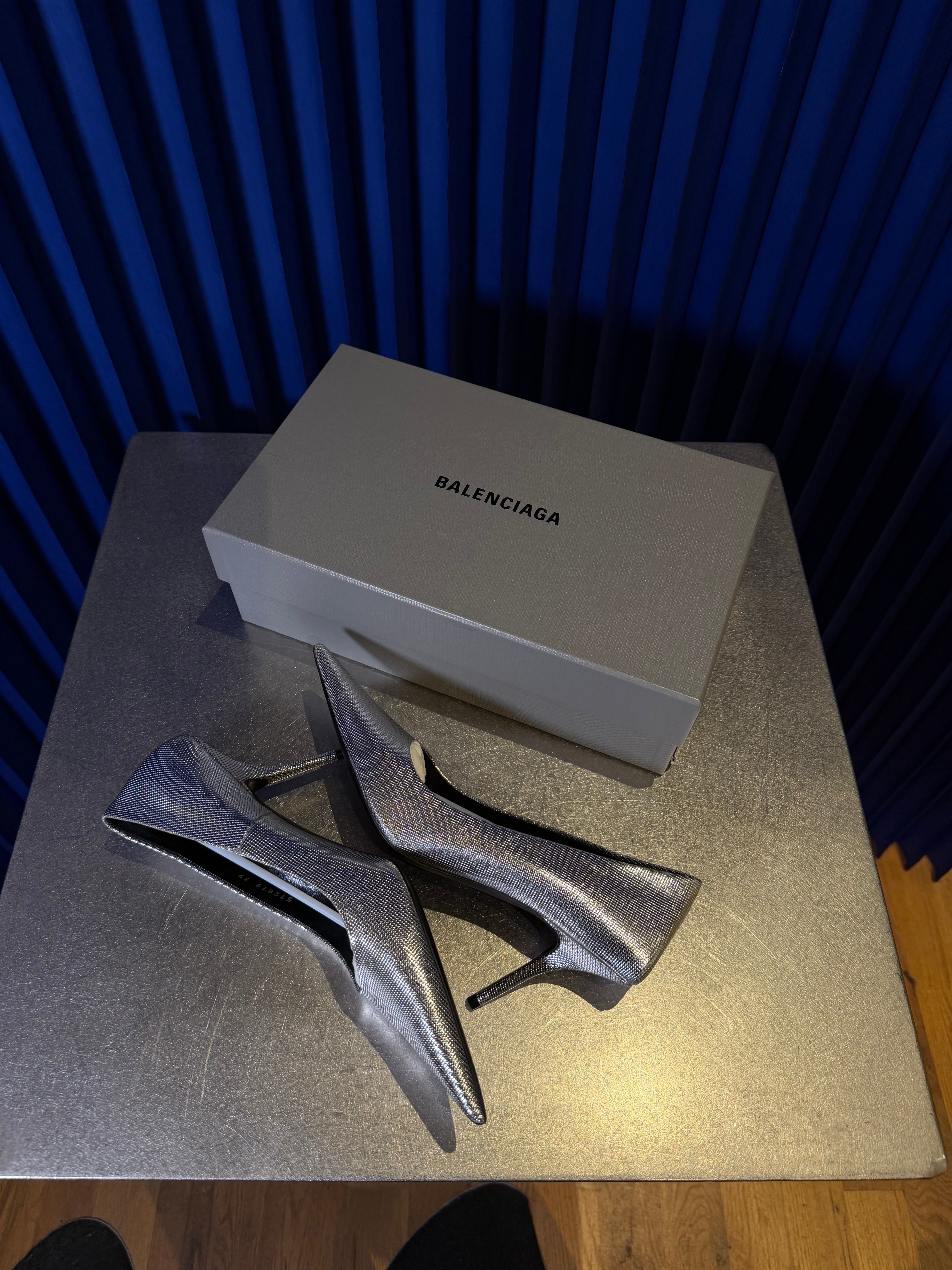 Balenciaga Embossed Square Knife pumps