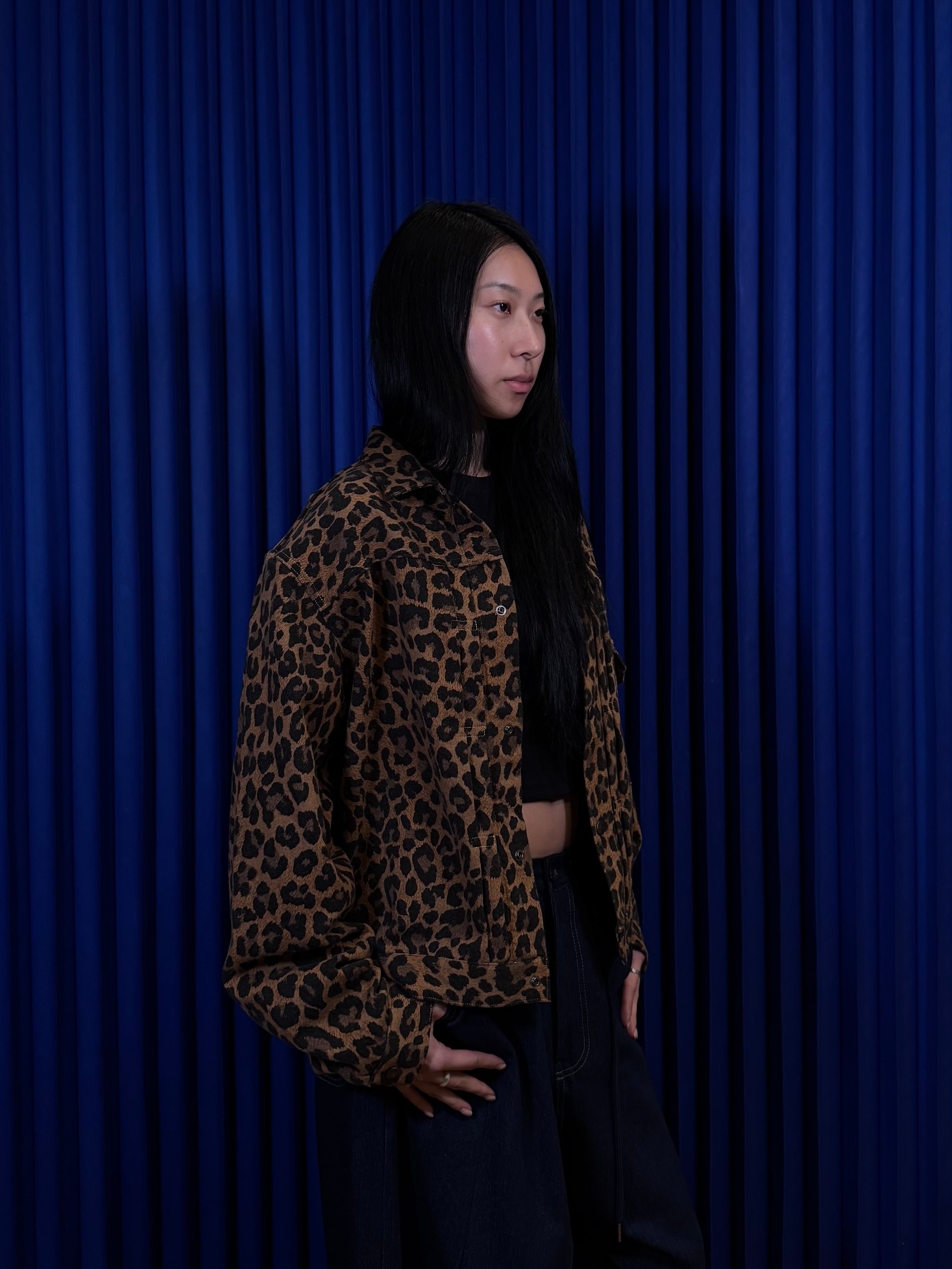 KAPITAL Twill Aging-Wool Leopard 1st Jacket