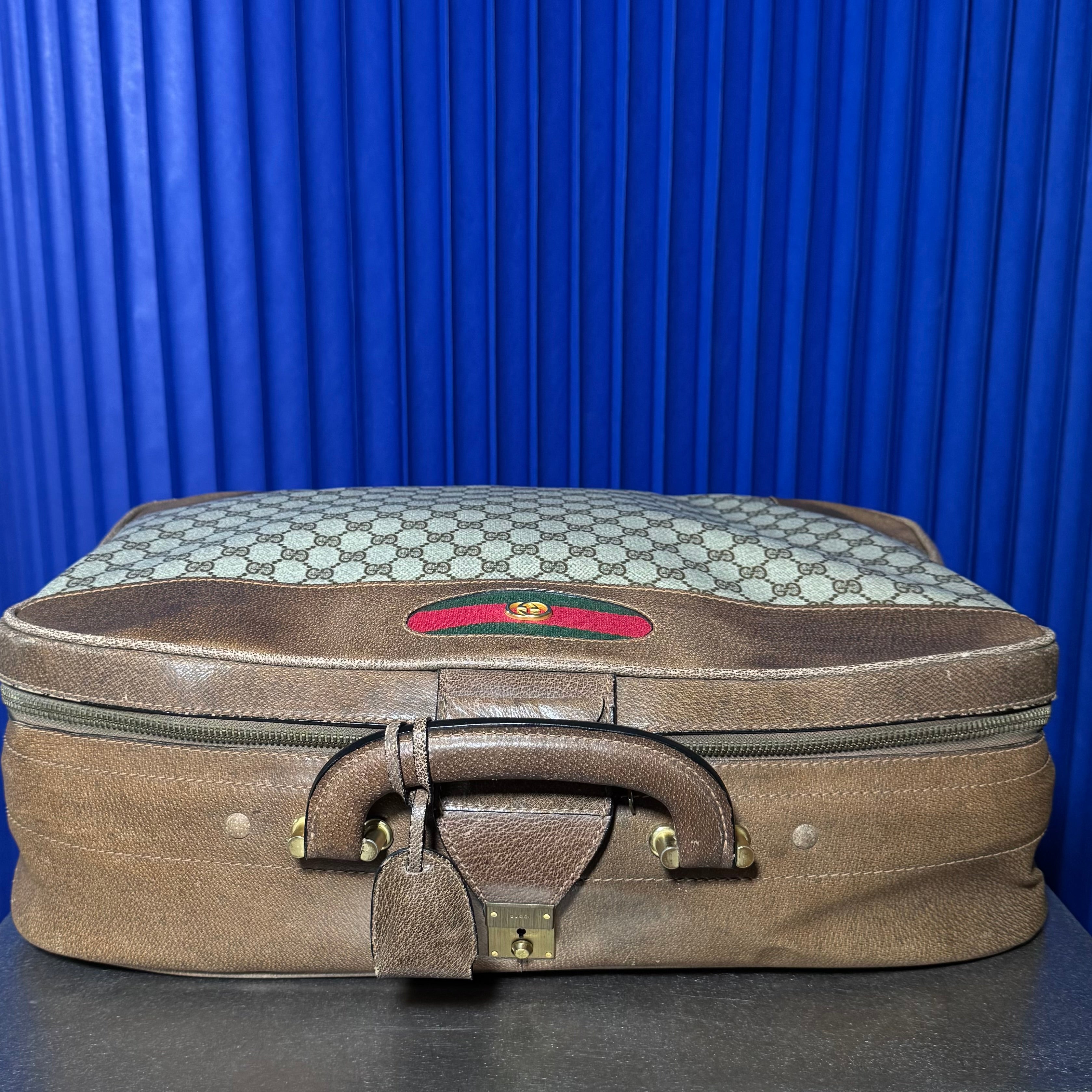 GUCCI GG MONOGRAM PVC CANVAS SHERRY TRAVEL BAG