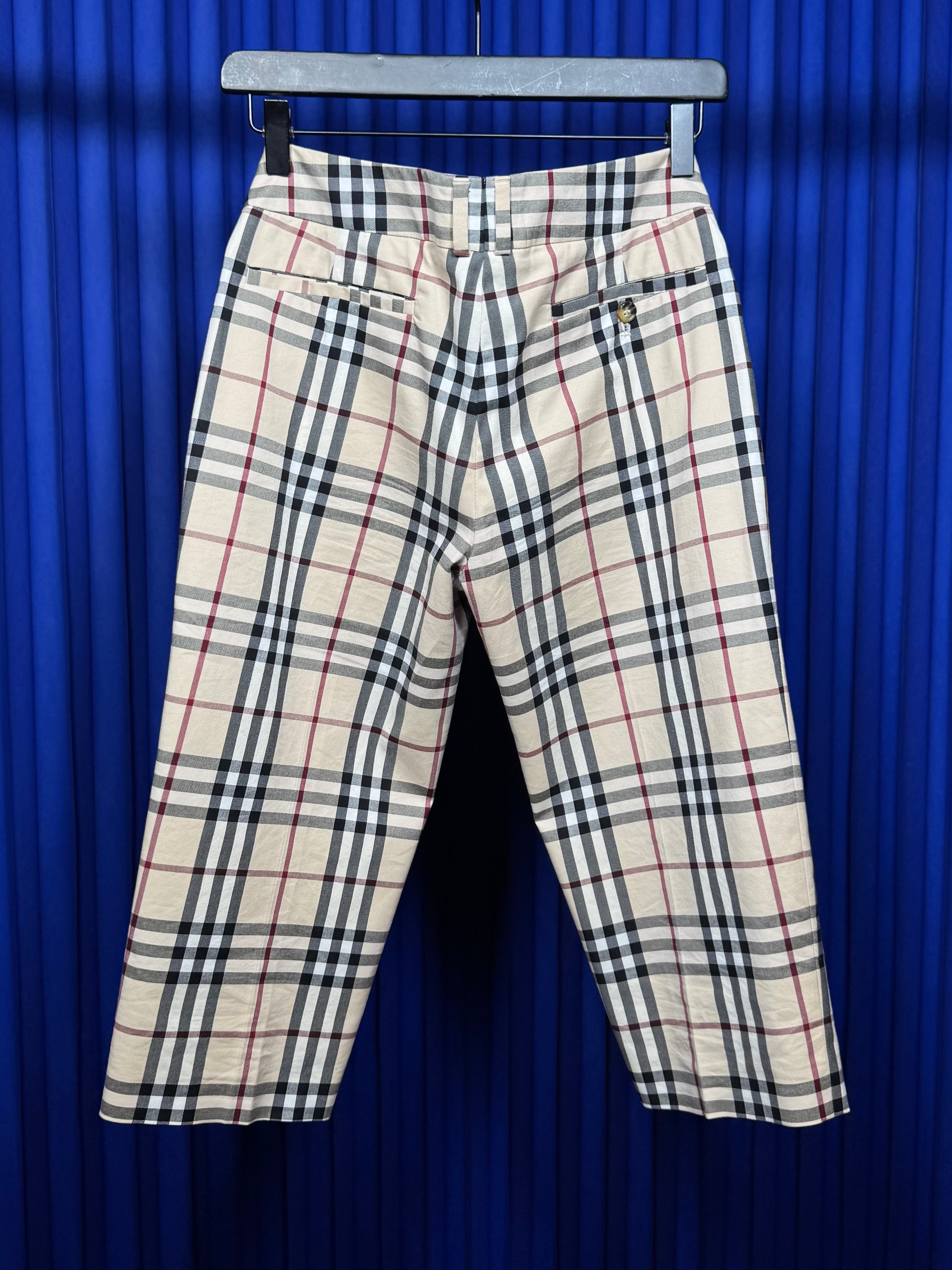BURBERRY LONDON NOVA CHECK CAPRI PANTS