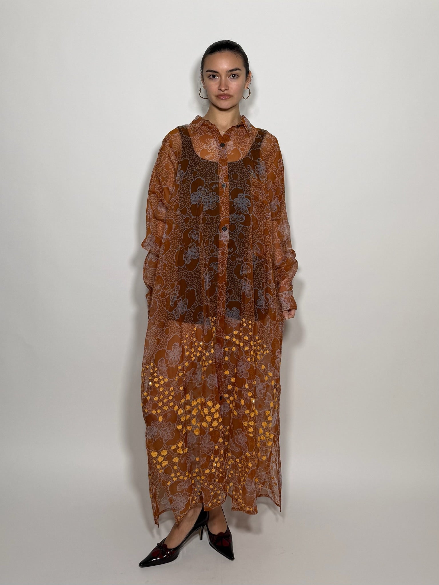 Dries Van Noten Mango Sheer Button Down
