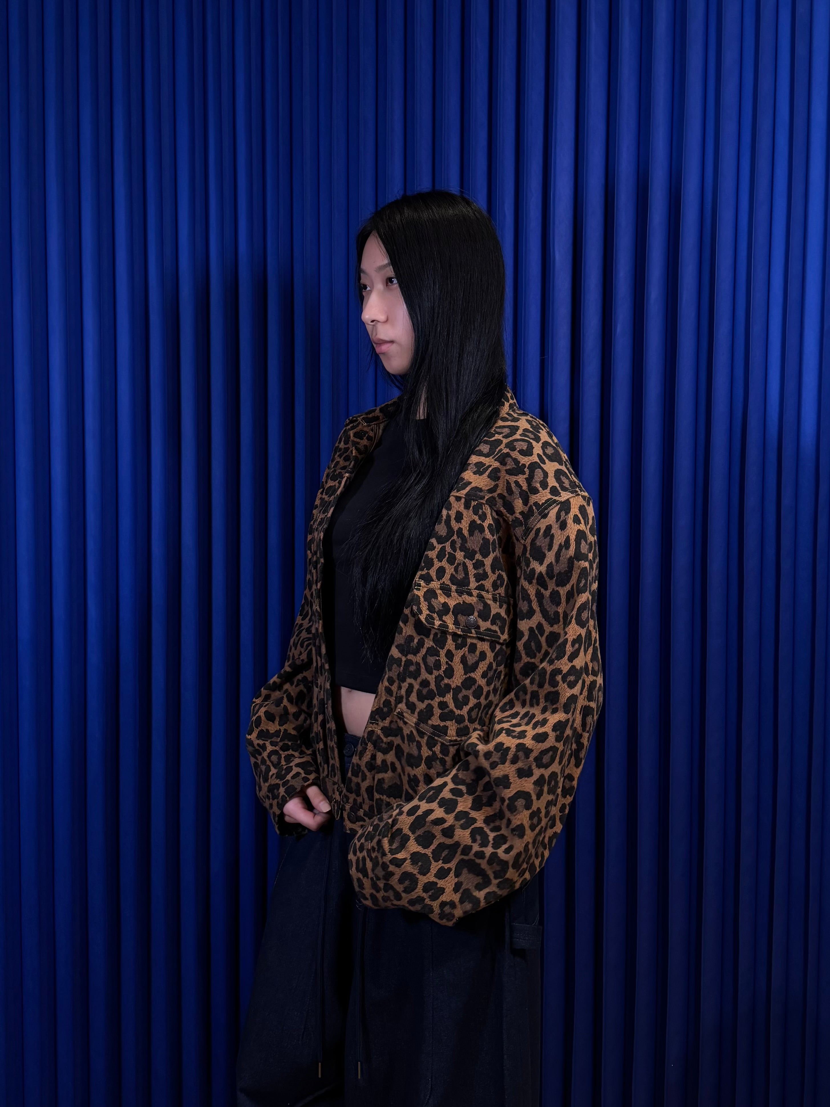 KAPITAL Twill Aging-Wool Leopard 1st Jacket
