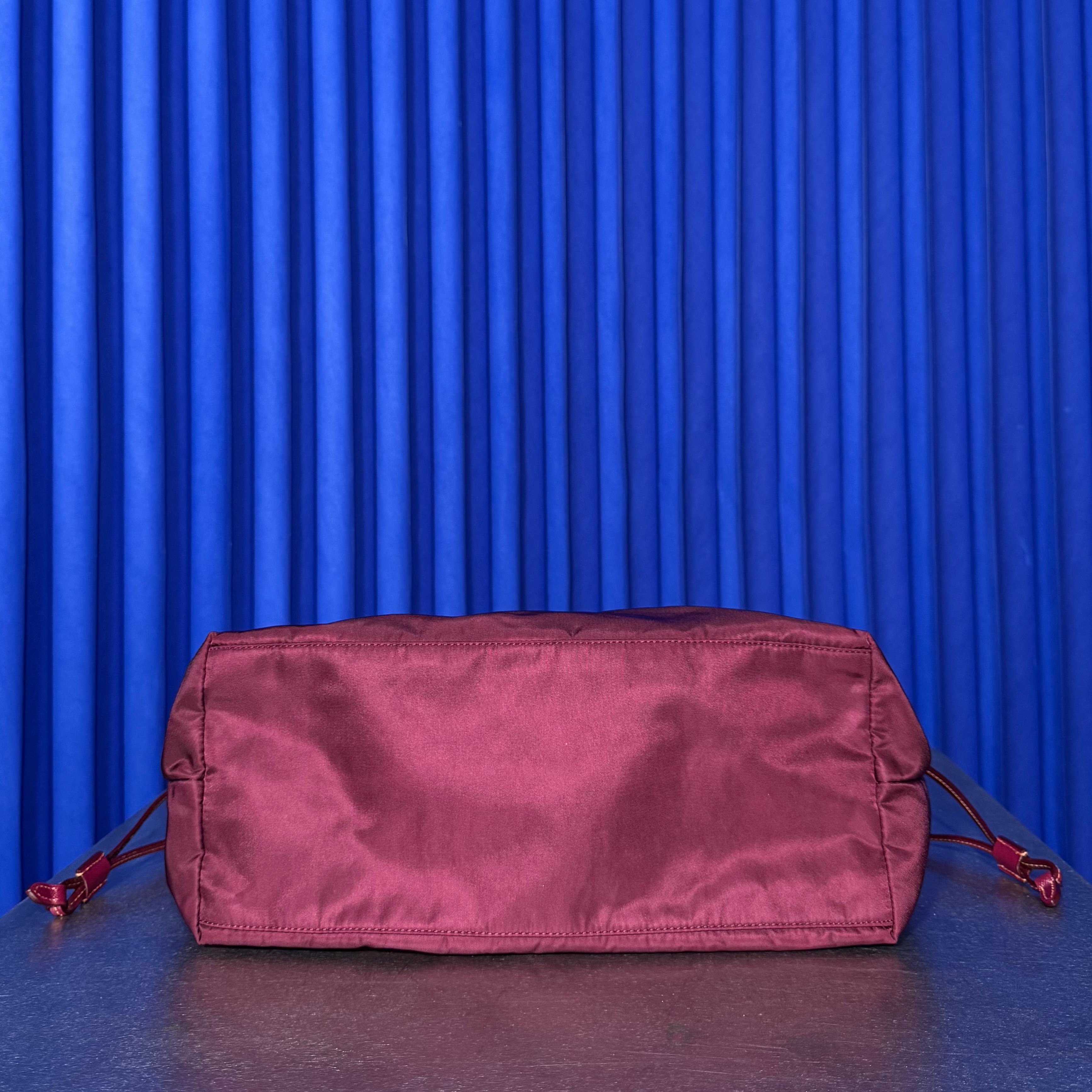 PRADA SAFFIANO TRIMMED TESSUTO SHOPPERS TOTE