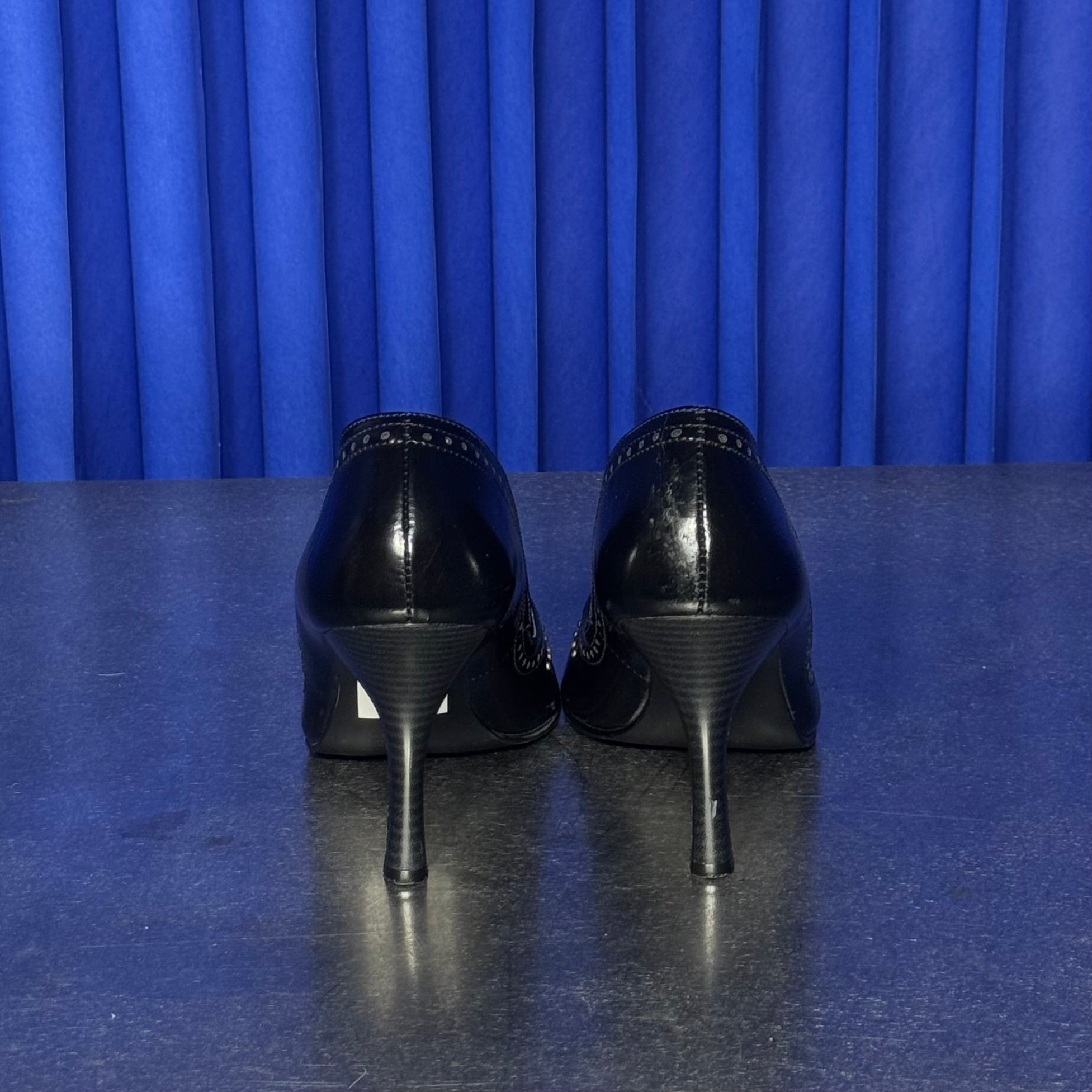 Andrea Black Studded Heels