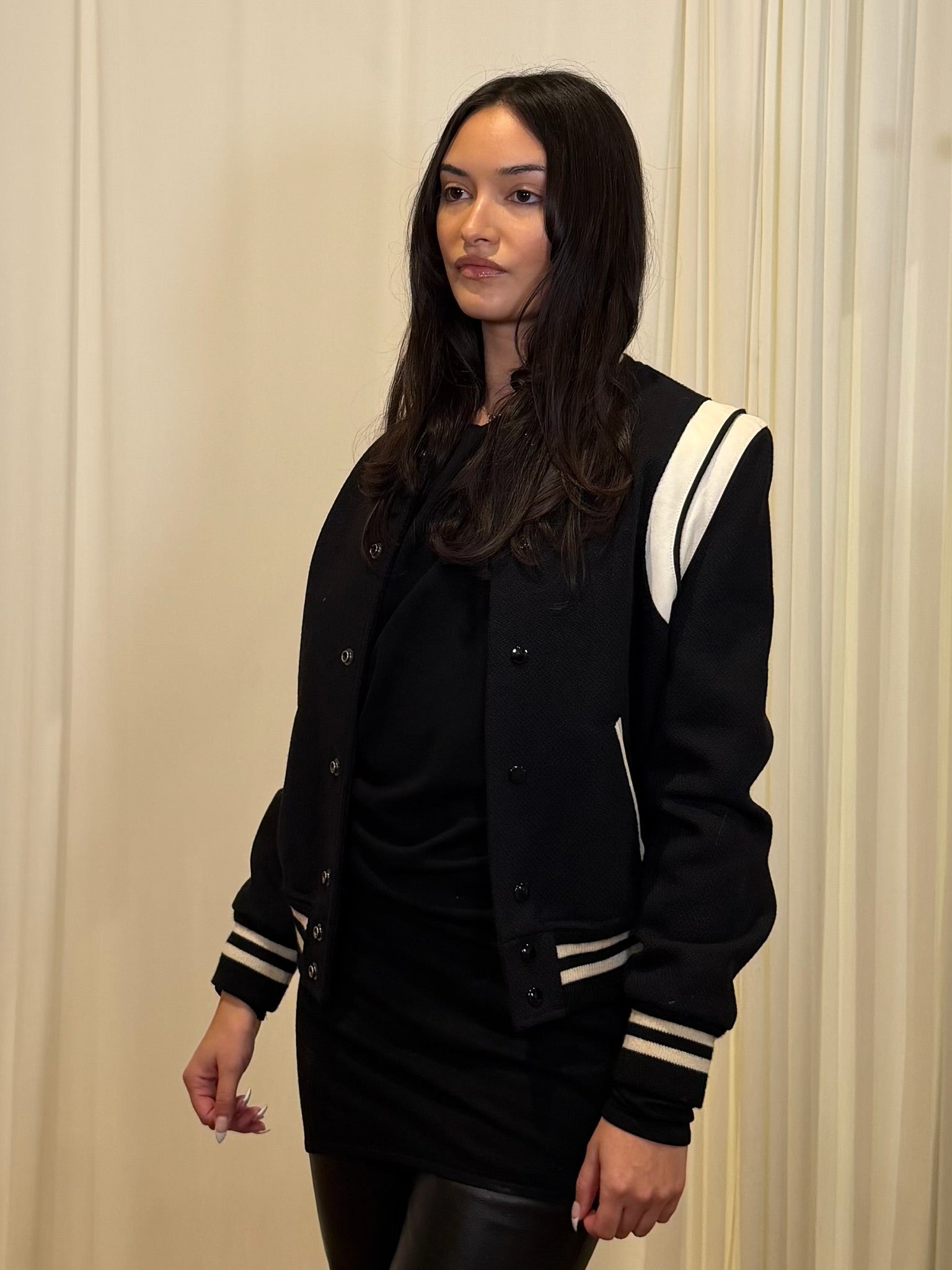 2020 Saint Laurent Teddy Varsity Jacket