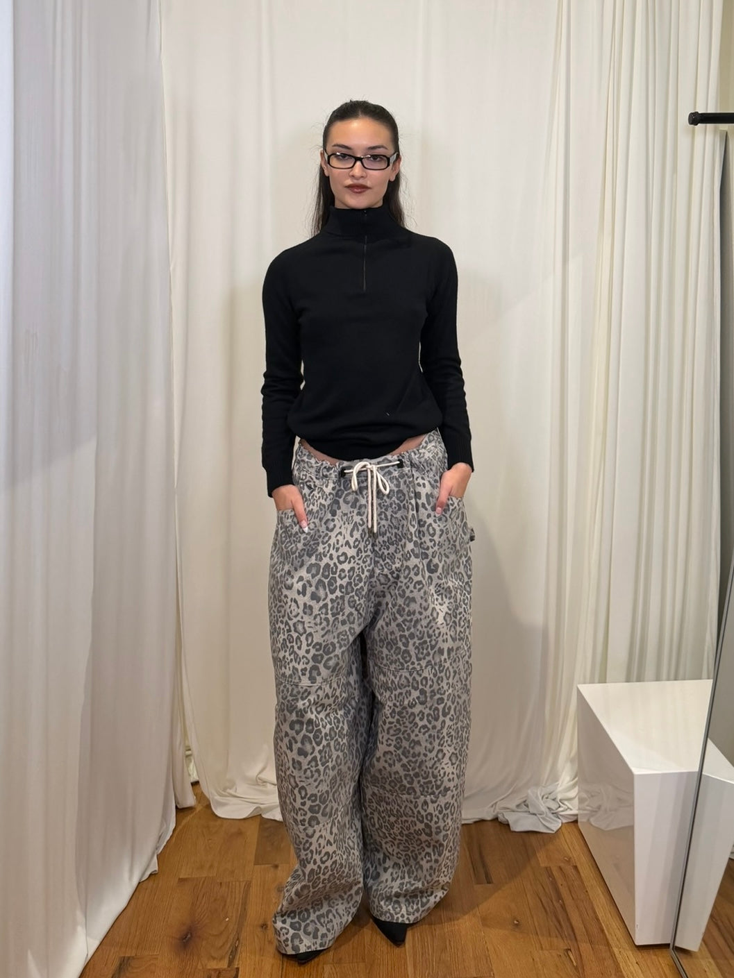 Free Market Cheetah Print Carpenter Pants