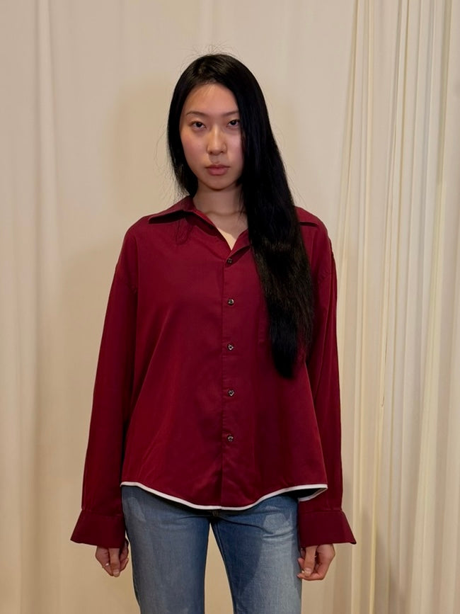 Frida Reworked Button Up ‘Burgundy’
