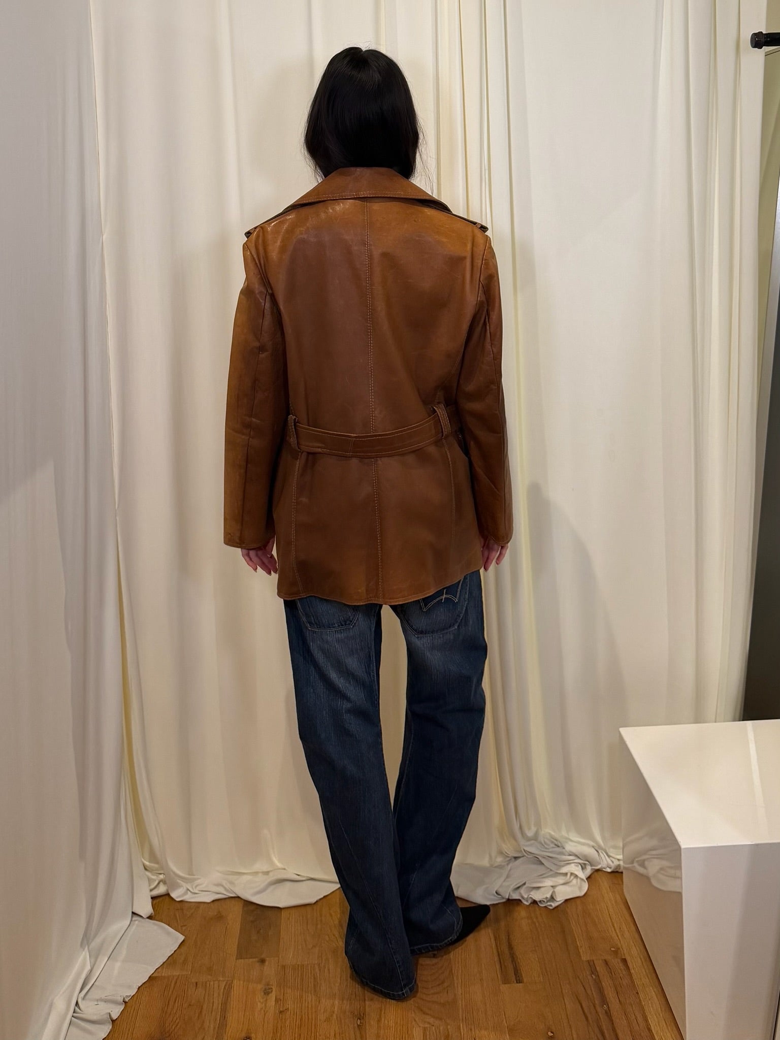B.Willones Double Breasted Leather Jacket