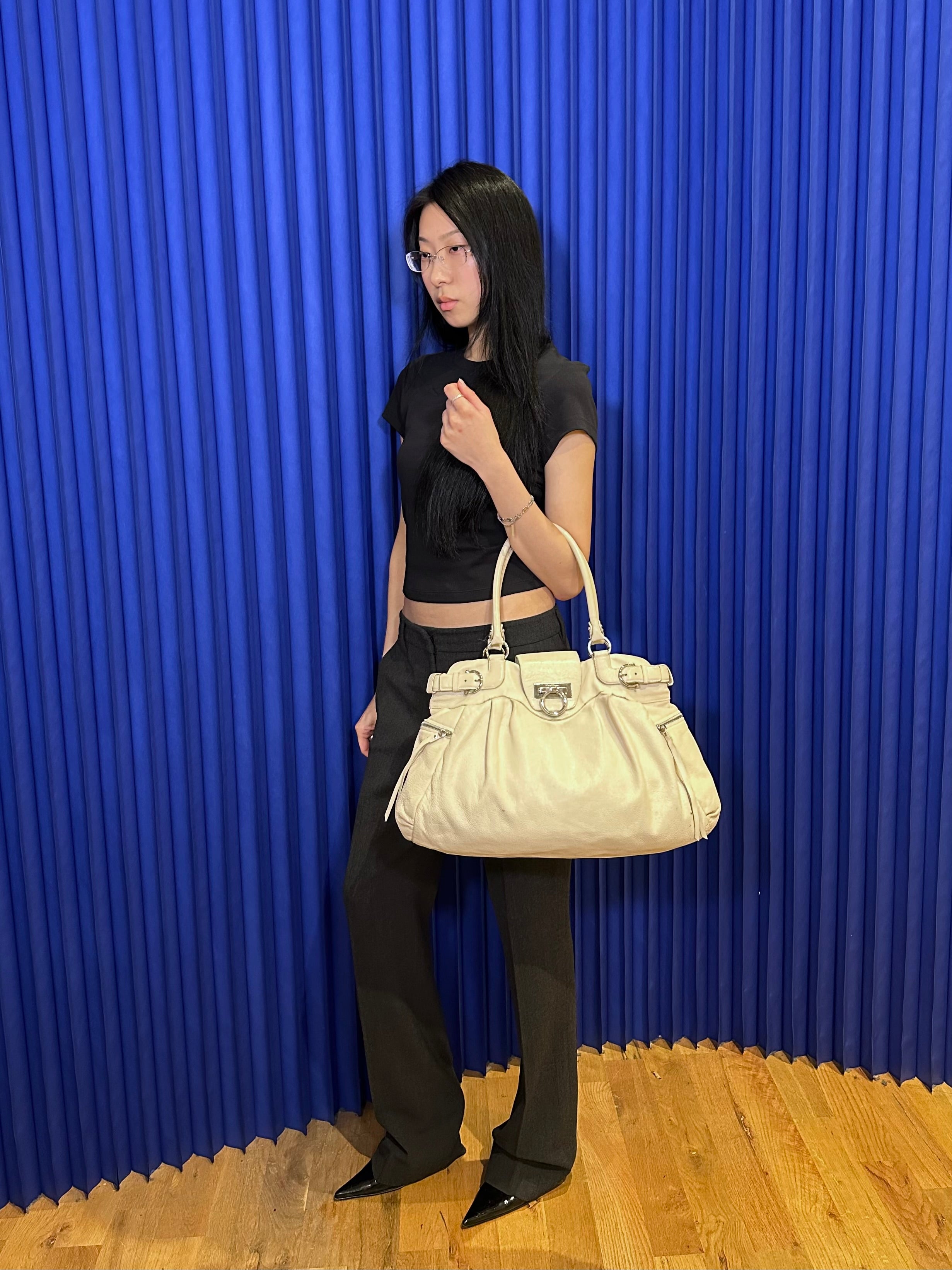 Salvatore Ferragamo Marisa handbag ‘beige’