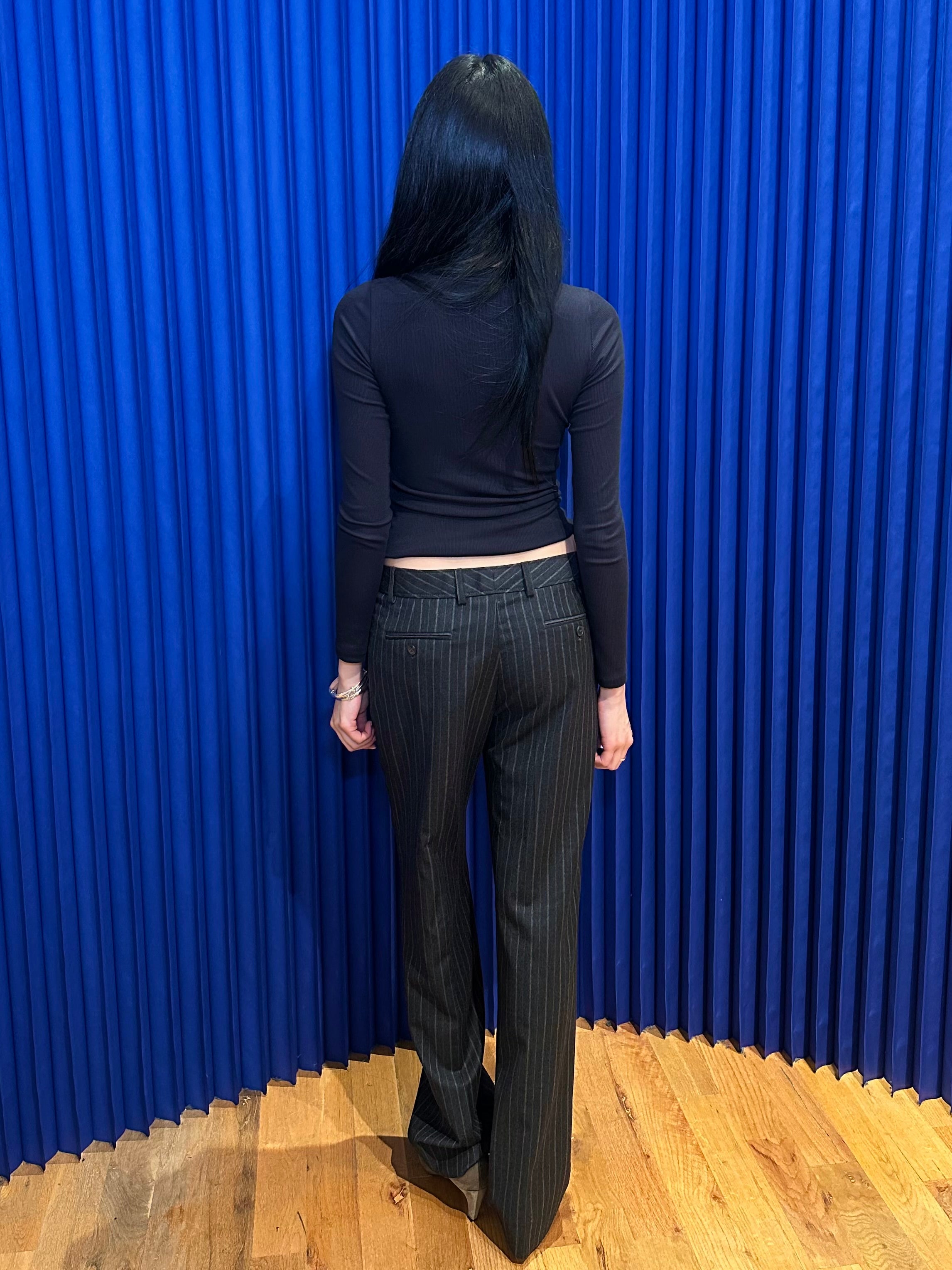 YSL RIVE GAUCHE WOOL STRIPED PANT