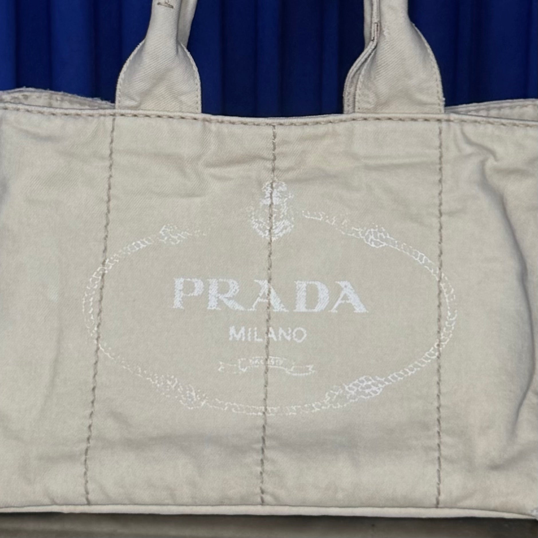 PRADA CANAPA CANVAS TOTE BAG (AS IS)