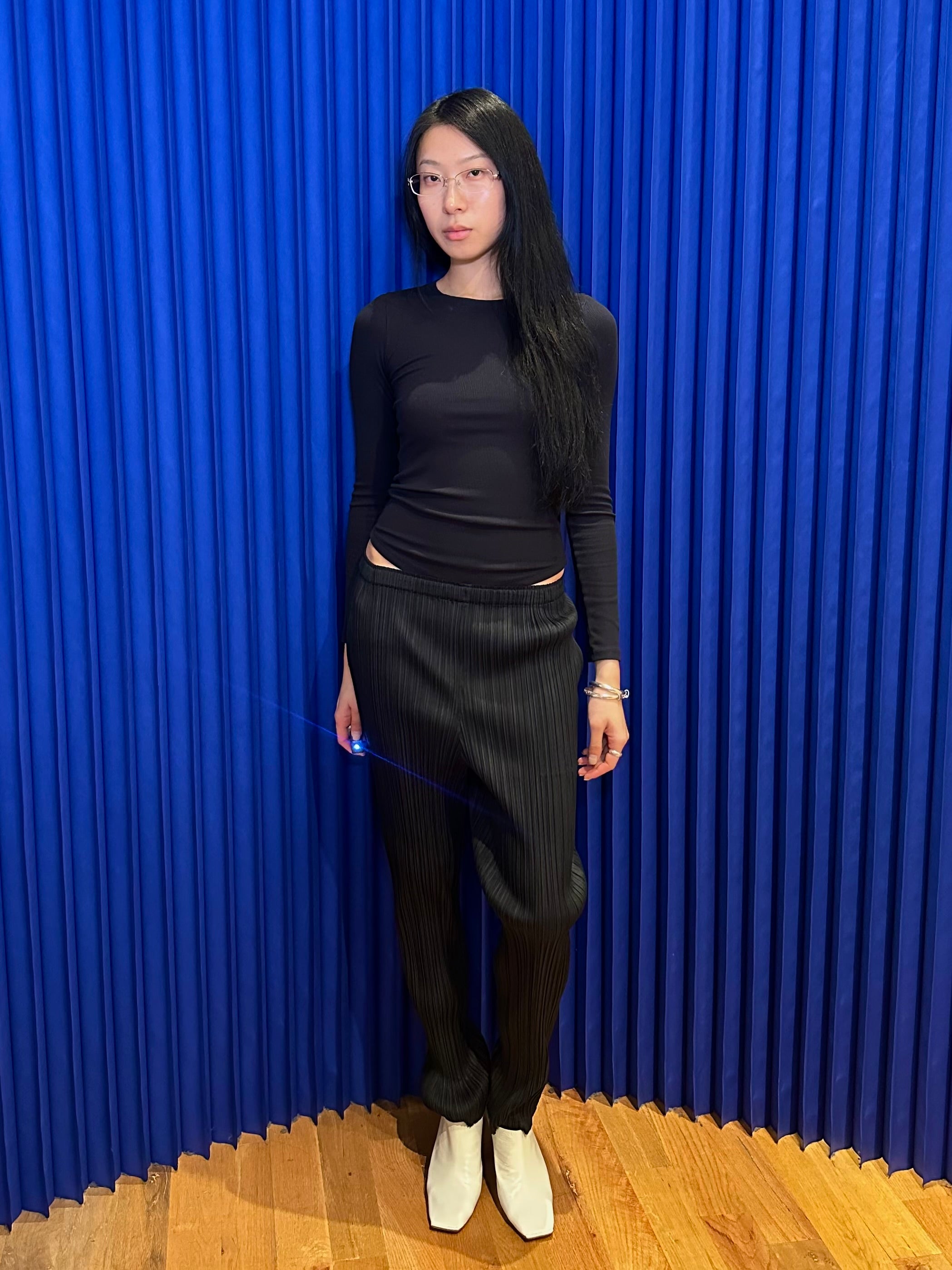 Black Pleats Please Pants