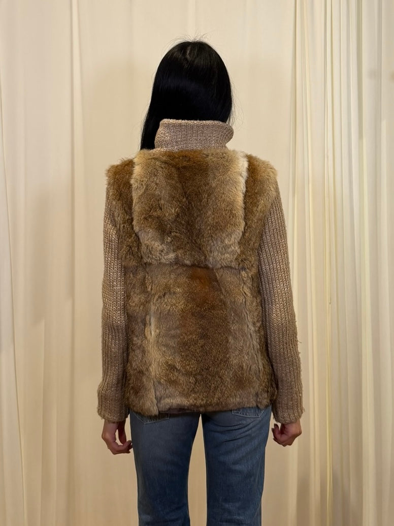 Grollmans Knitted Fur Cardigan