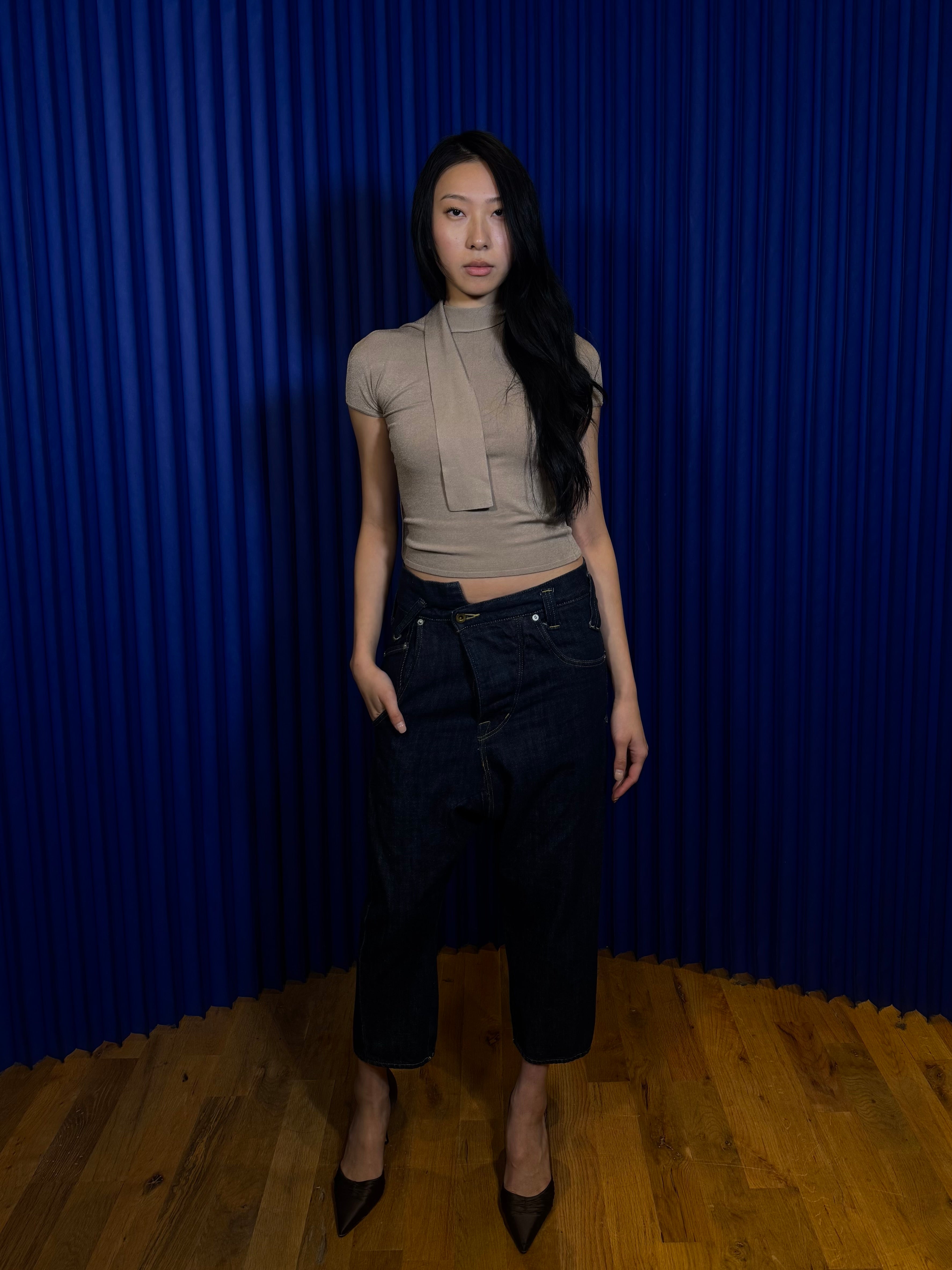 Ganryu CDG Selvedge Cropped Denim ‘Navy Blue’