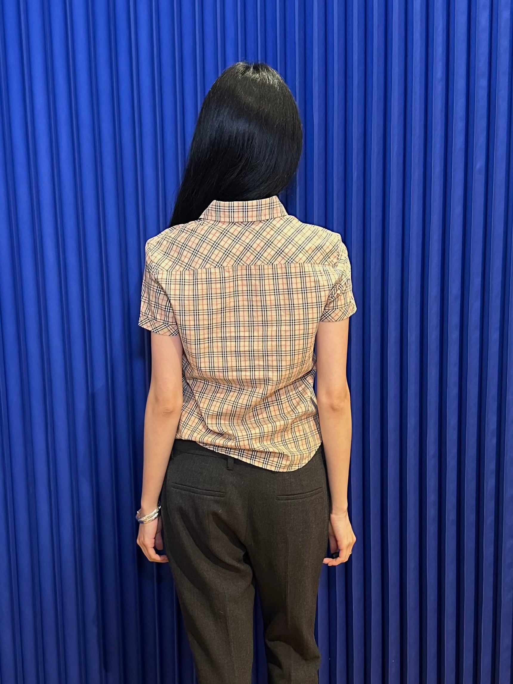 Burberry Blue Label Plaid Button Up