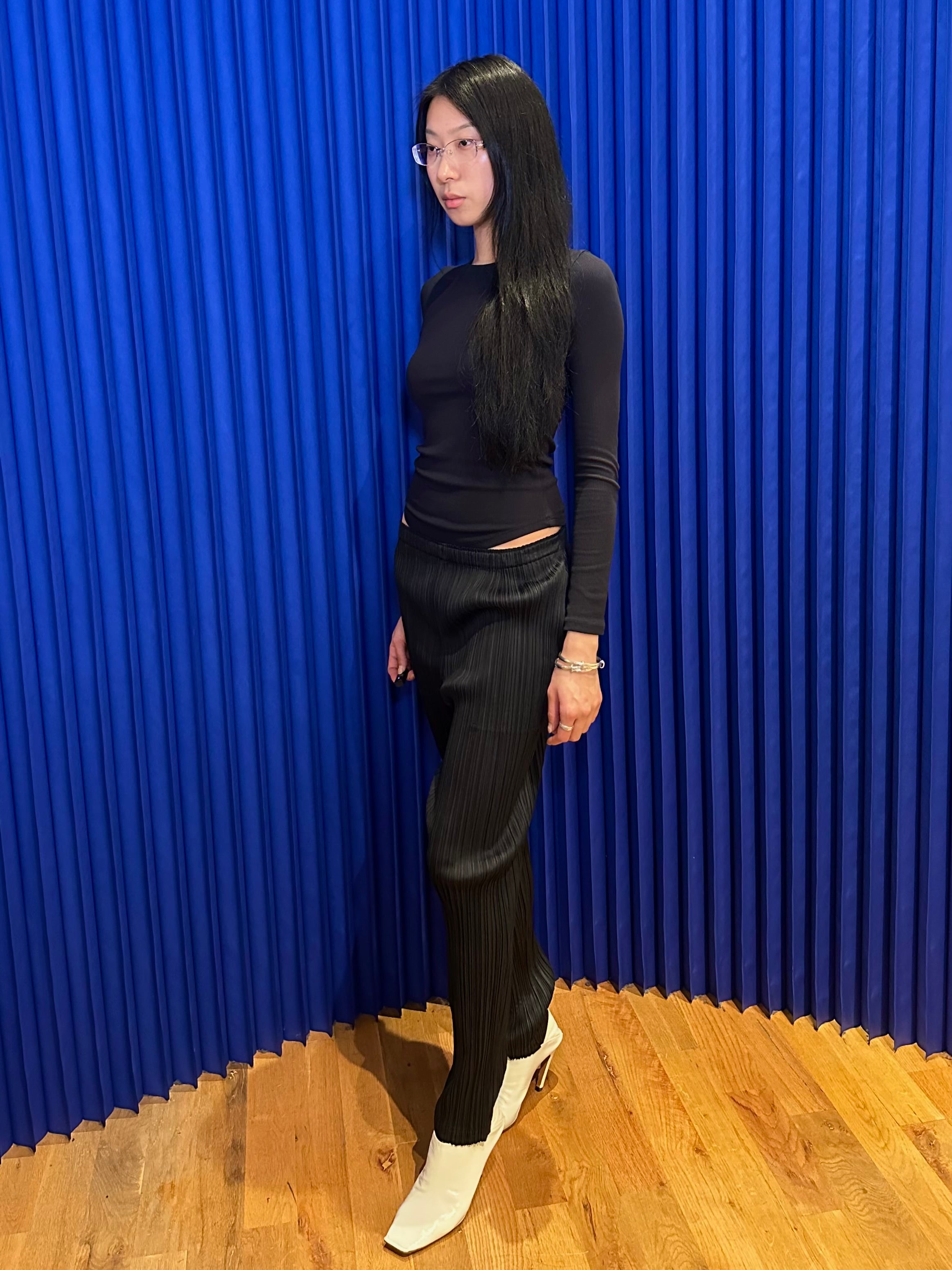 Black Pleats Please Pants