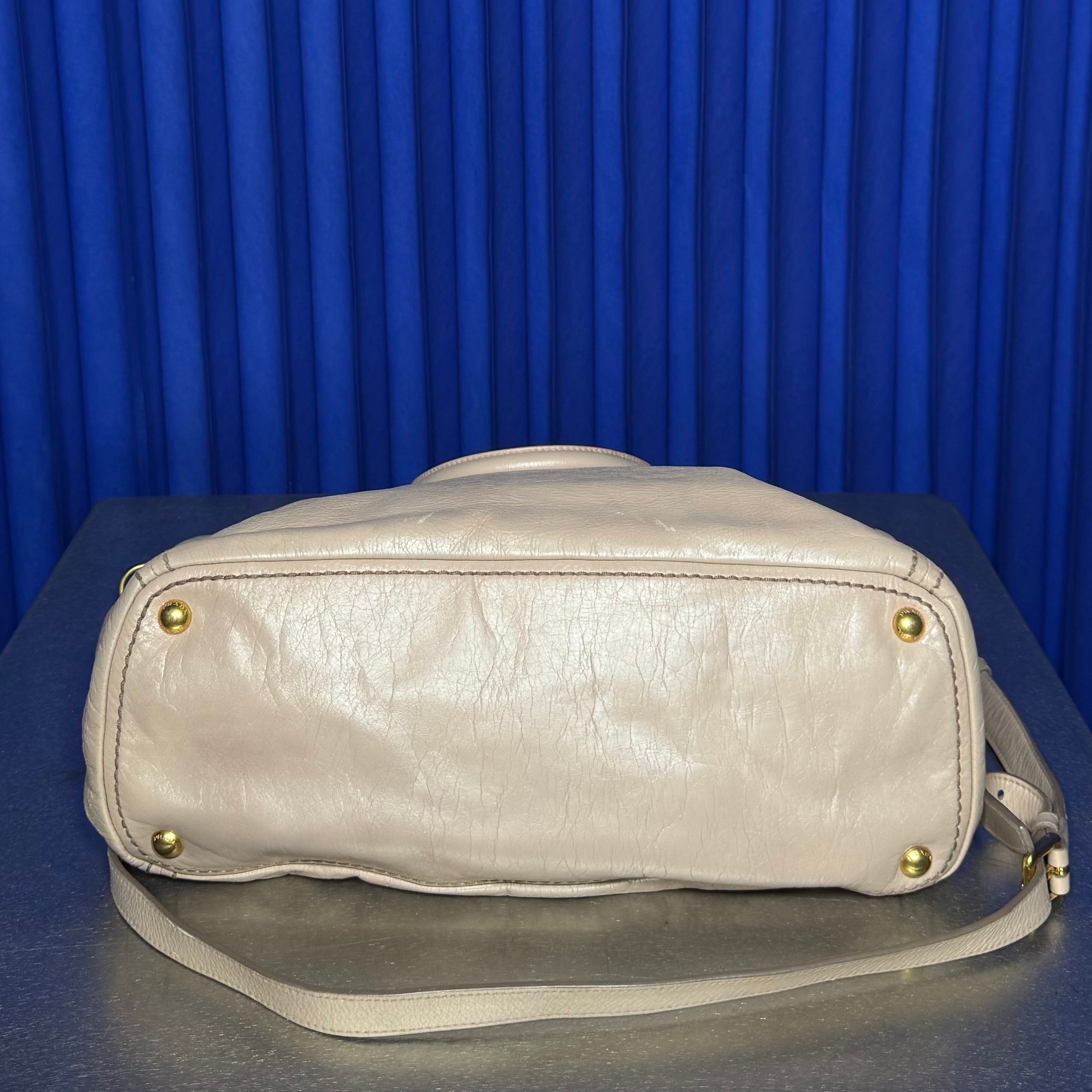 PRADA VITELLO DIANO LEATHER SATCHEL BAG