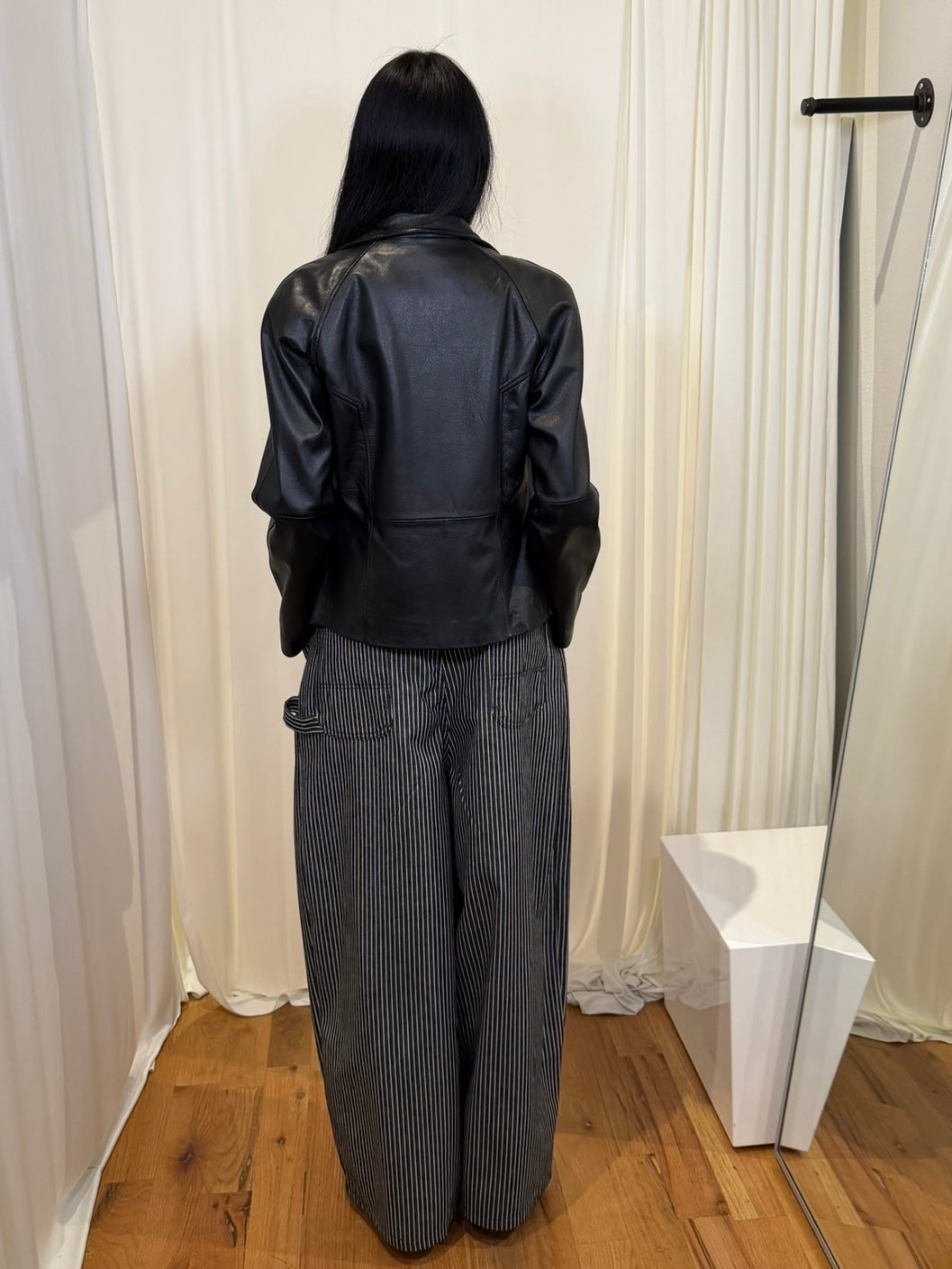 Free Market Roof pinstriped Cotton Wide Pants