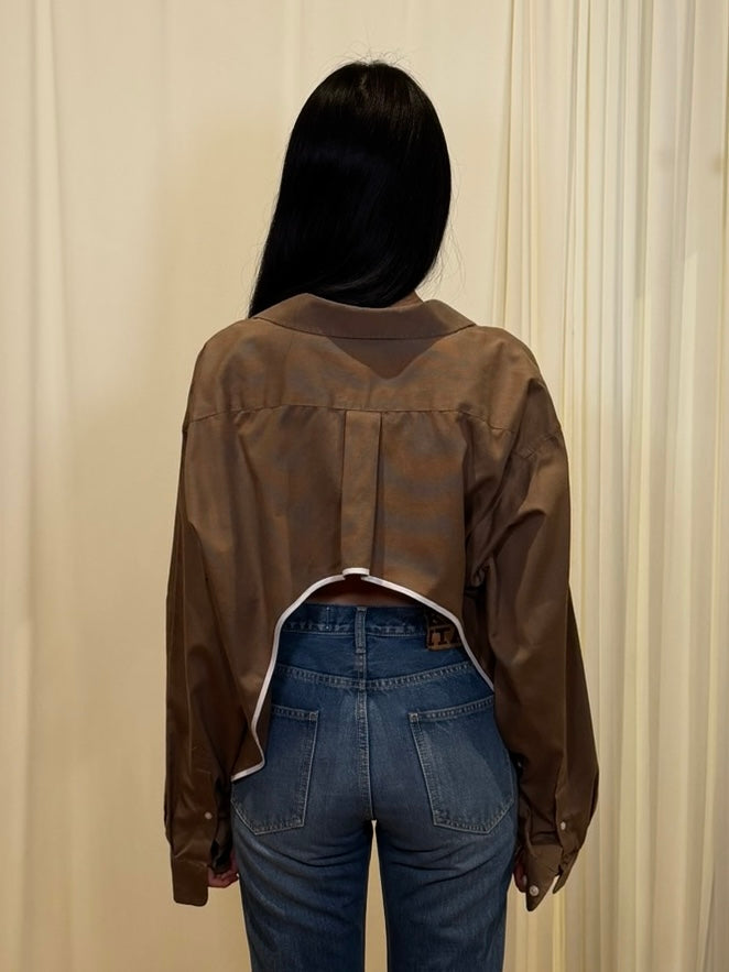 Frida Reworked Button Up ‘Light Brown’