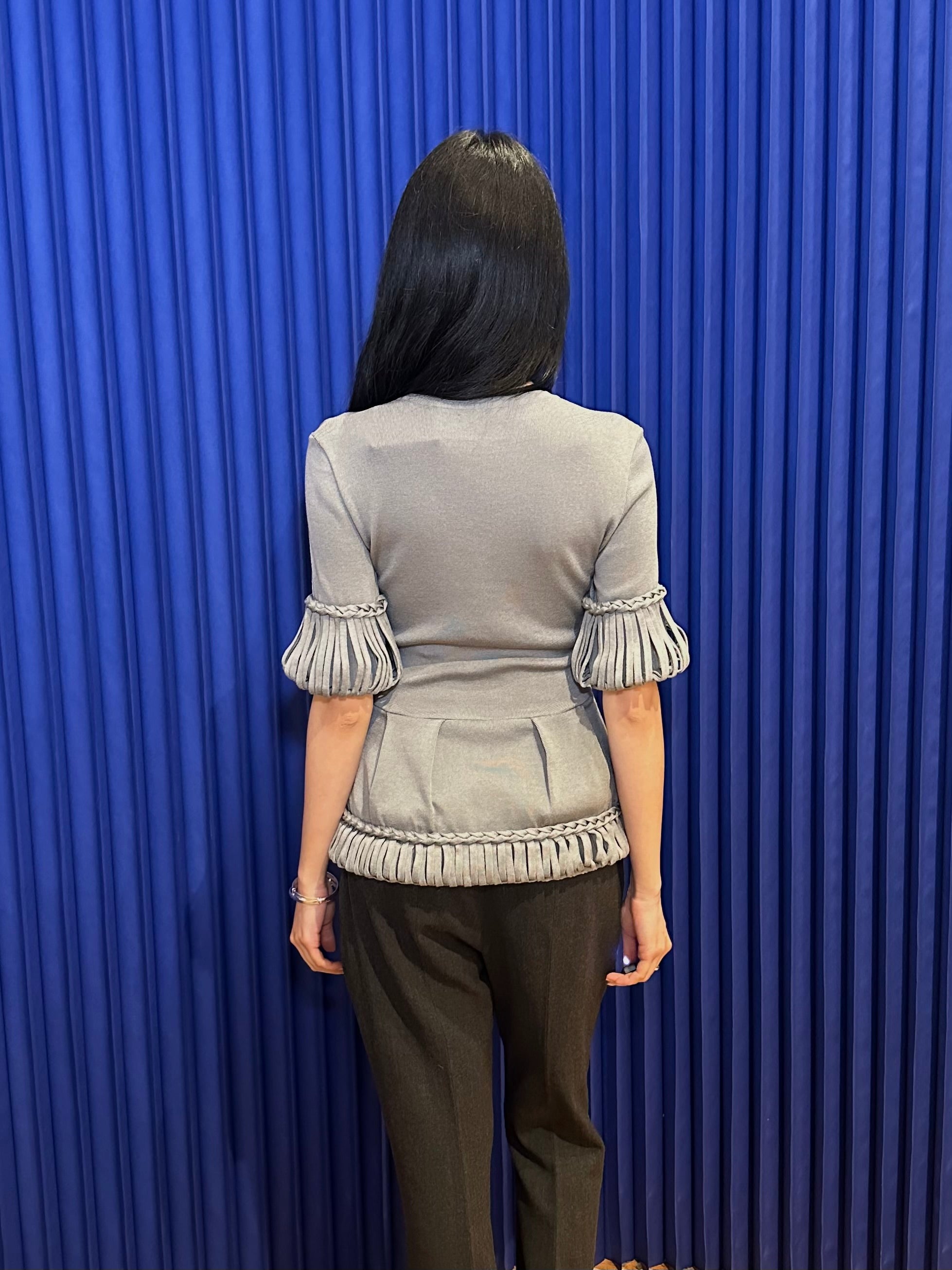 BURBERRY SHORT SLEEVE KNITTED TOP