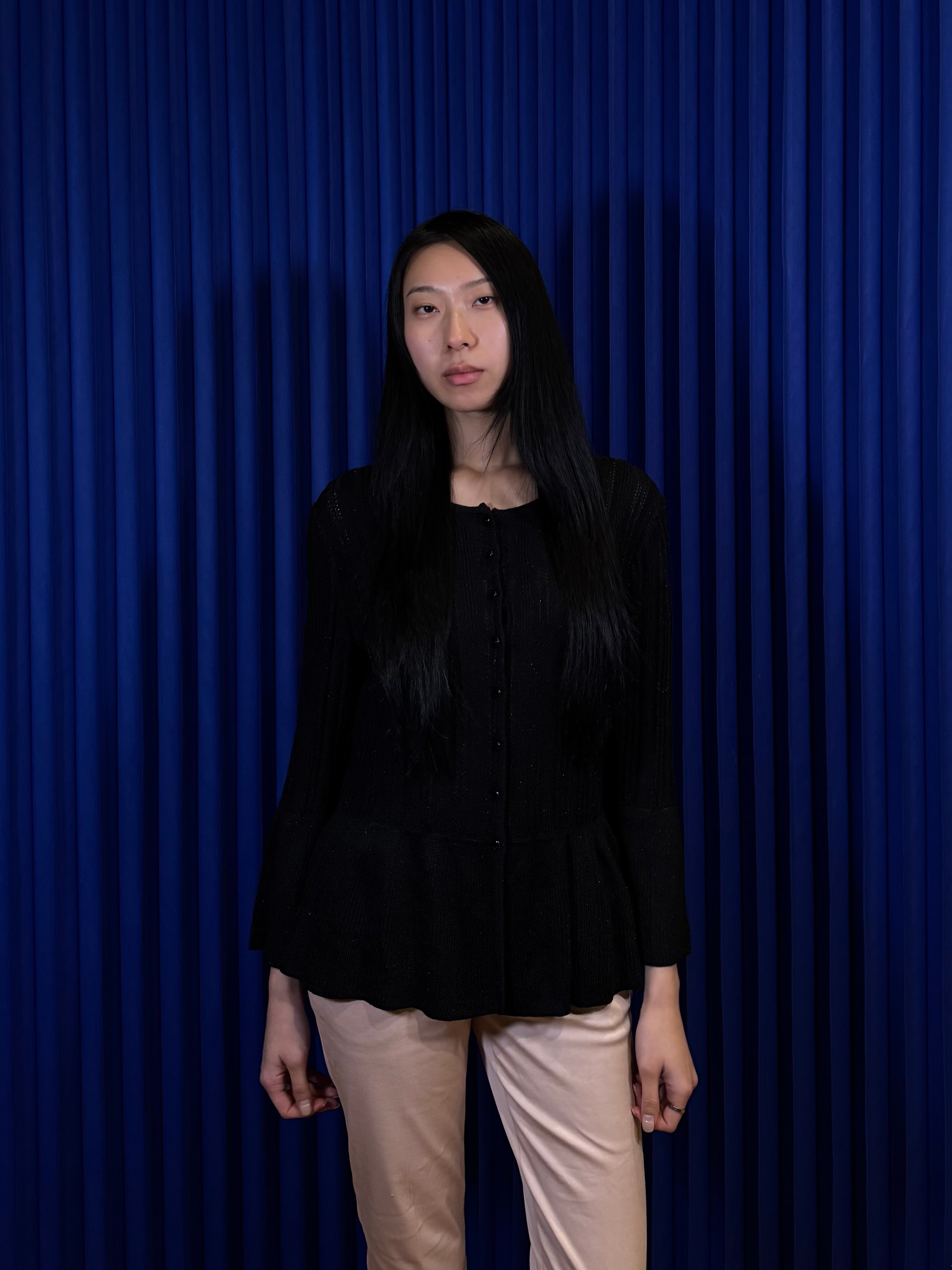 ST JOHN SCOOP NECK CARDIGAN