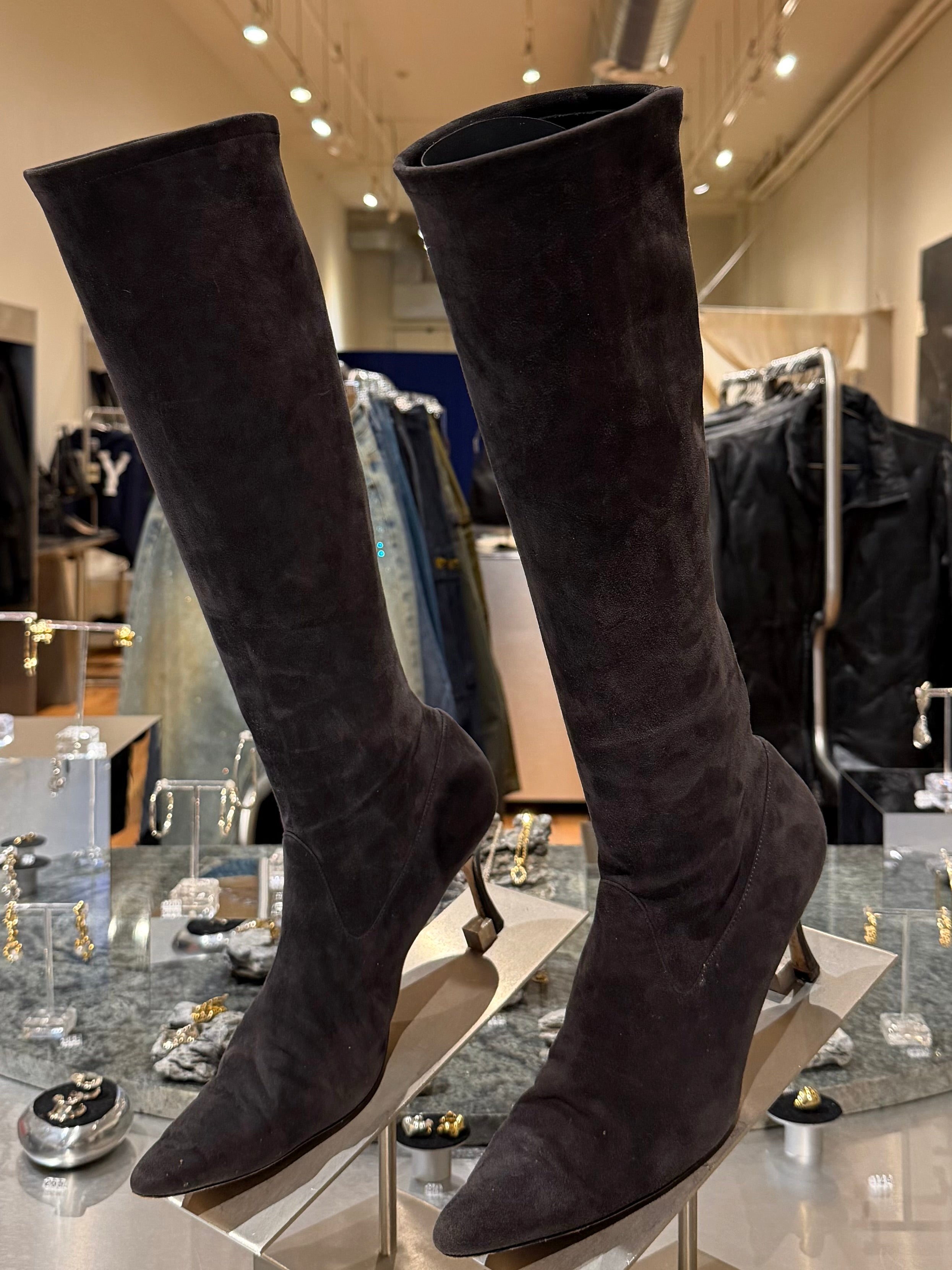 Manolo Blahnik Suede Boots