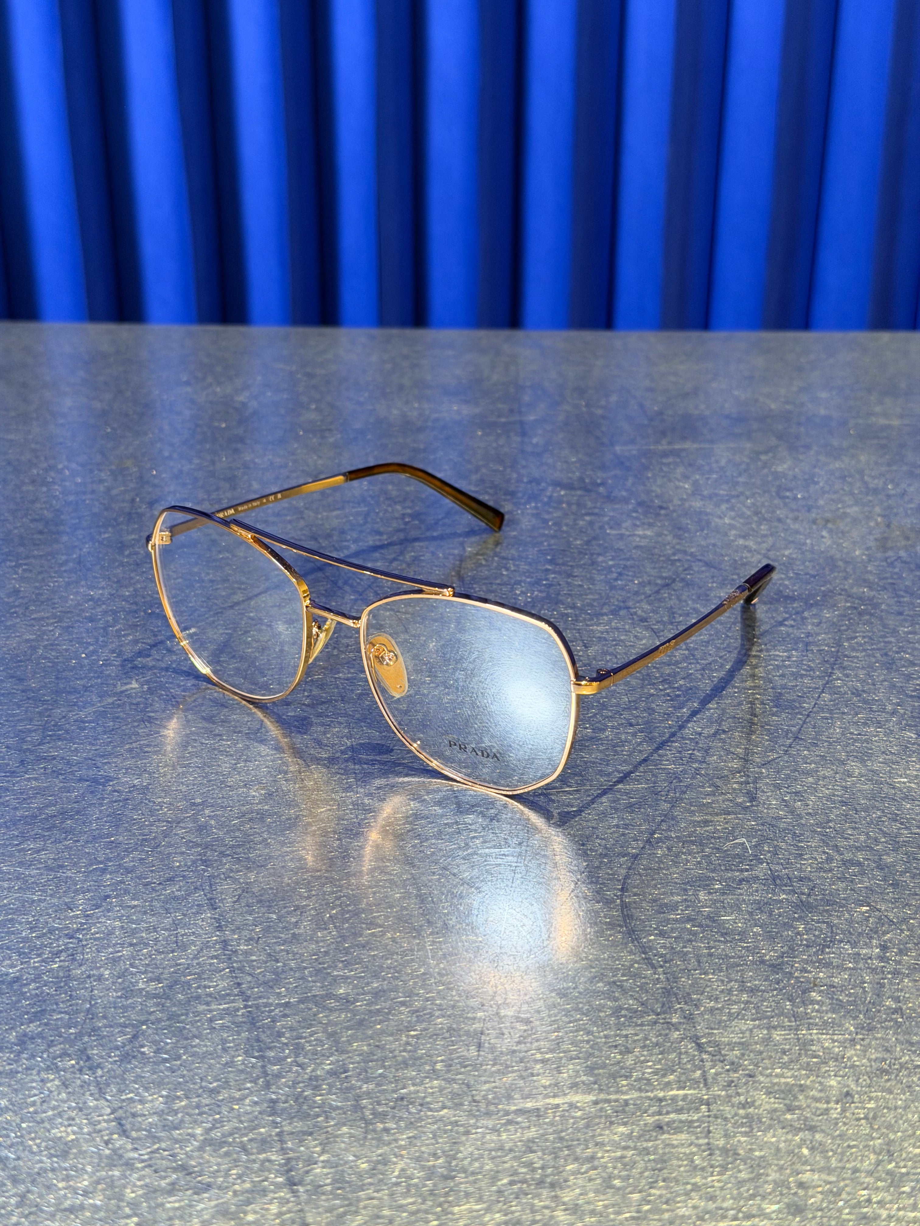 PRADA PR C12V MARBLE GREY EYEGLASSES (No Case)