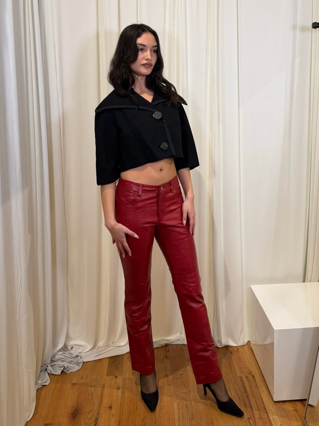 GAP Red Leather Pants